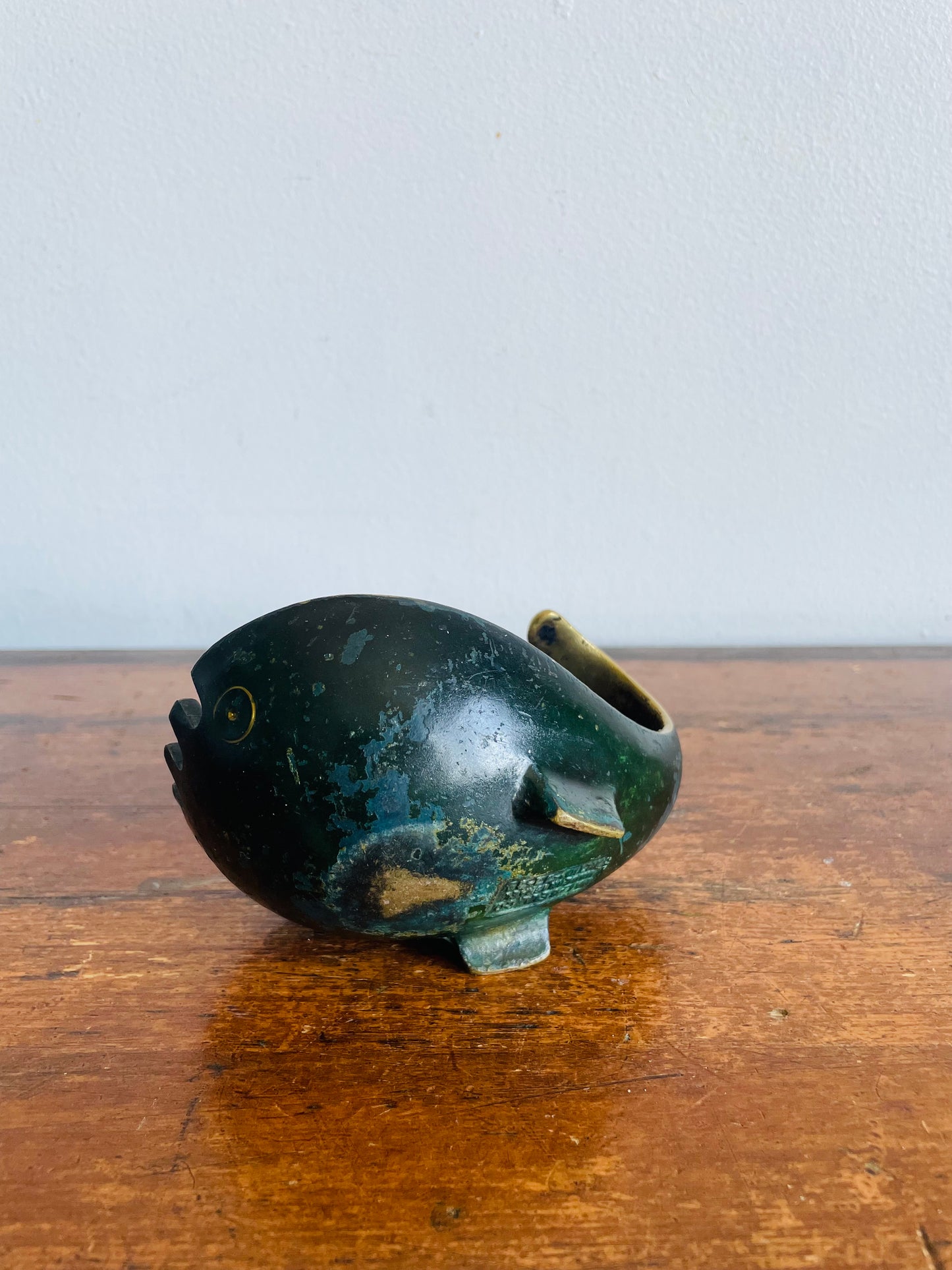 Vintage Bronze Mid-Century Pal-Bell Whale Ashtray Designed by Maurice Ascalon - Incense, Trinkets, Decor, Etc.!