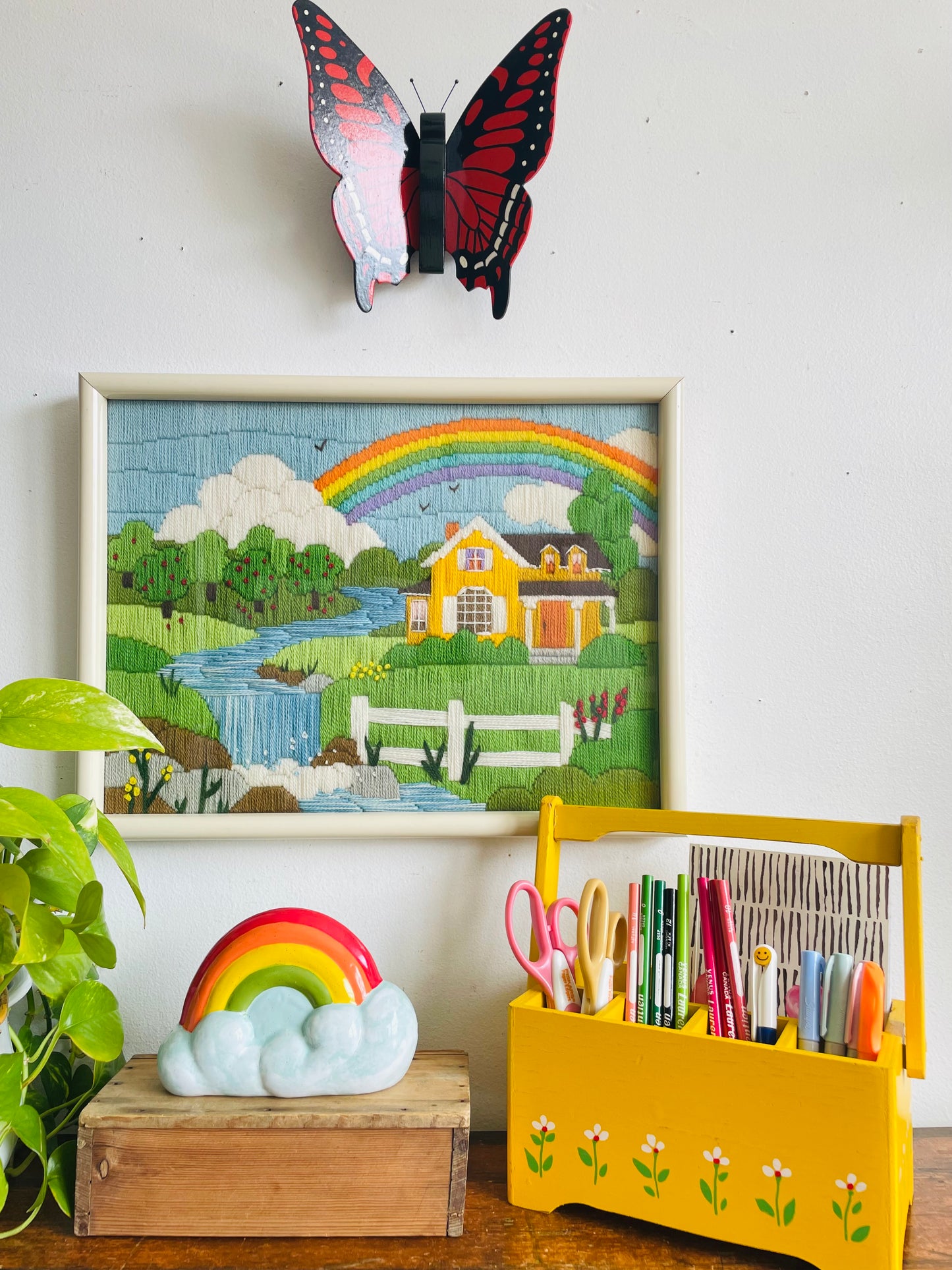 Rainbow & Clouds Piggy Coin Bank