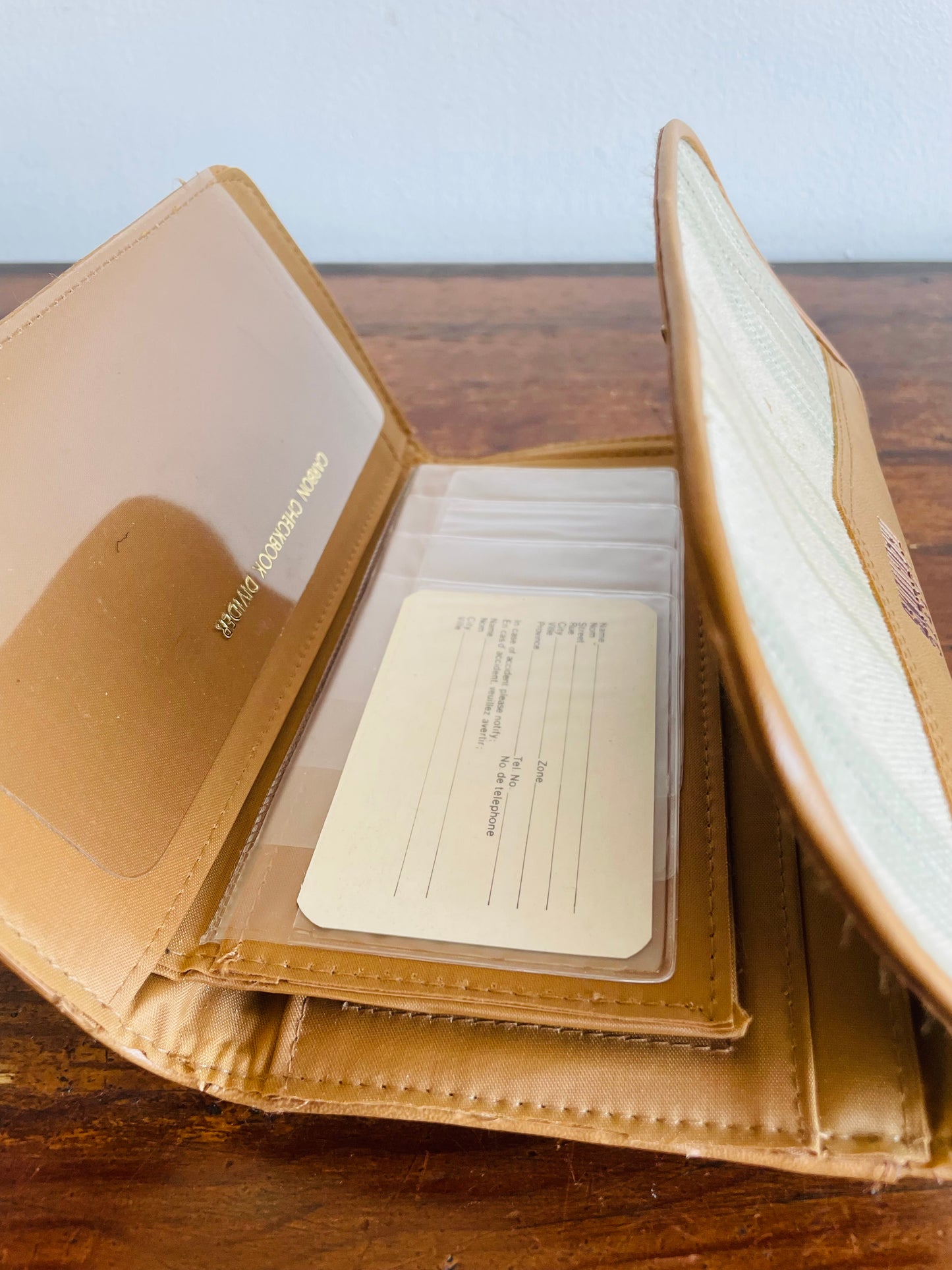 Classic Traditions Tan & Pastel Striped Wallet