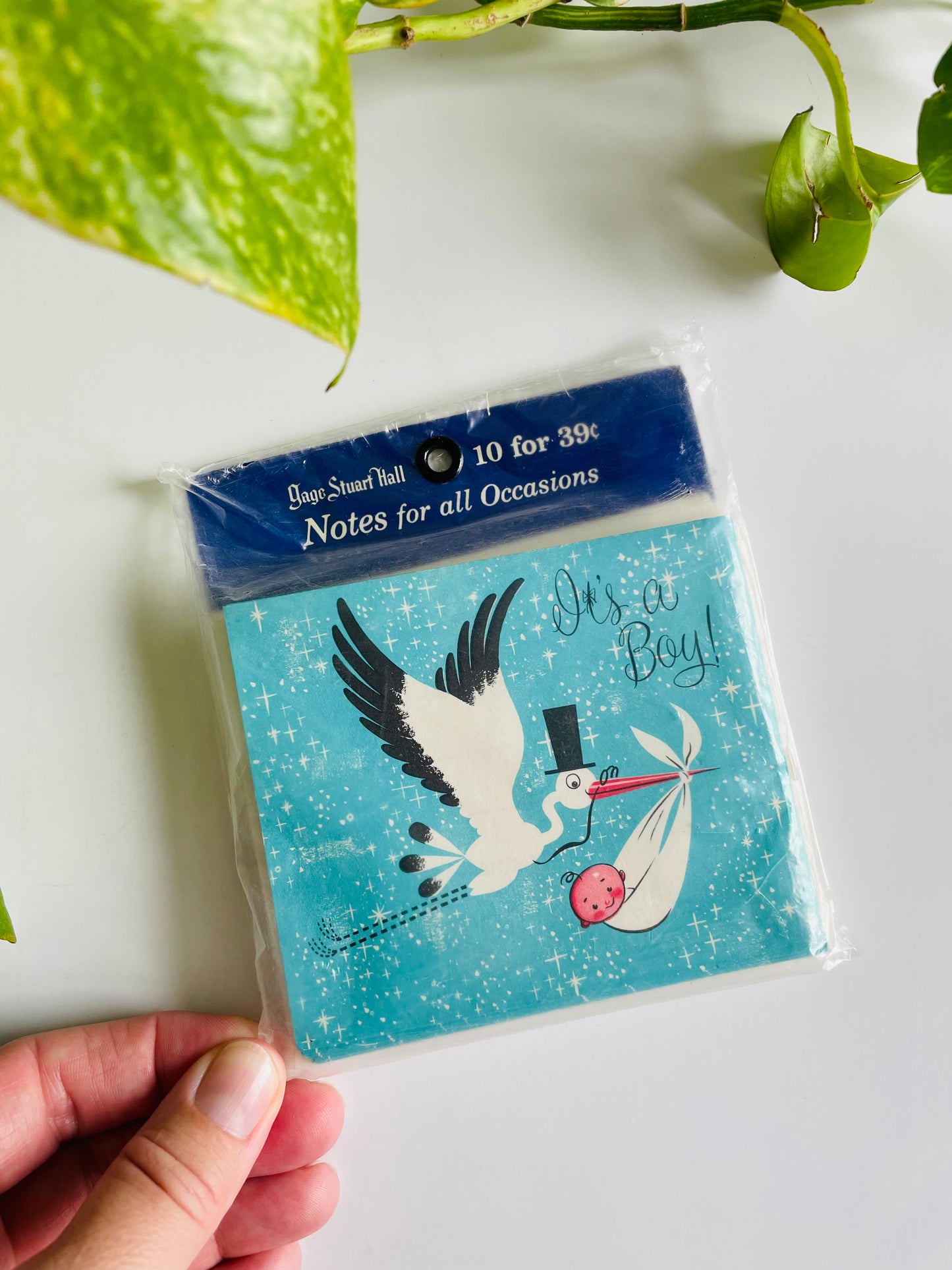 Vintage Brand New Package of 10 Cards - It's A Boy! - Gage Stuart Hall Toronto Notes for All Occasions