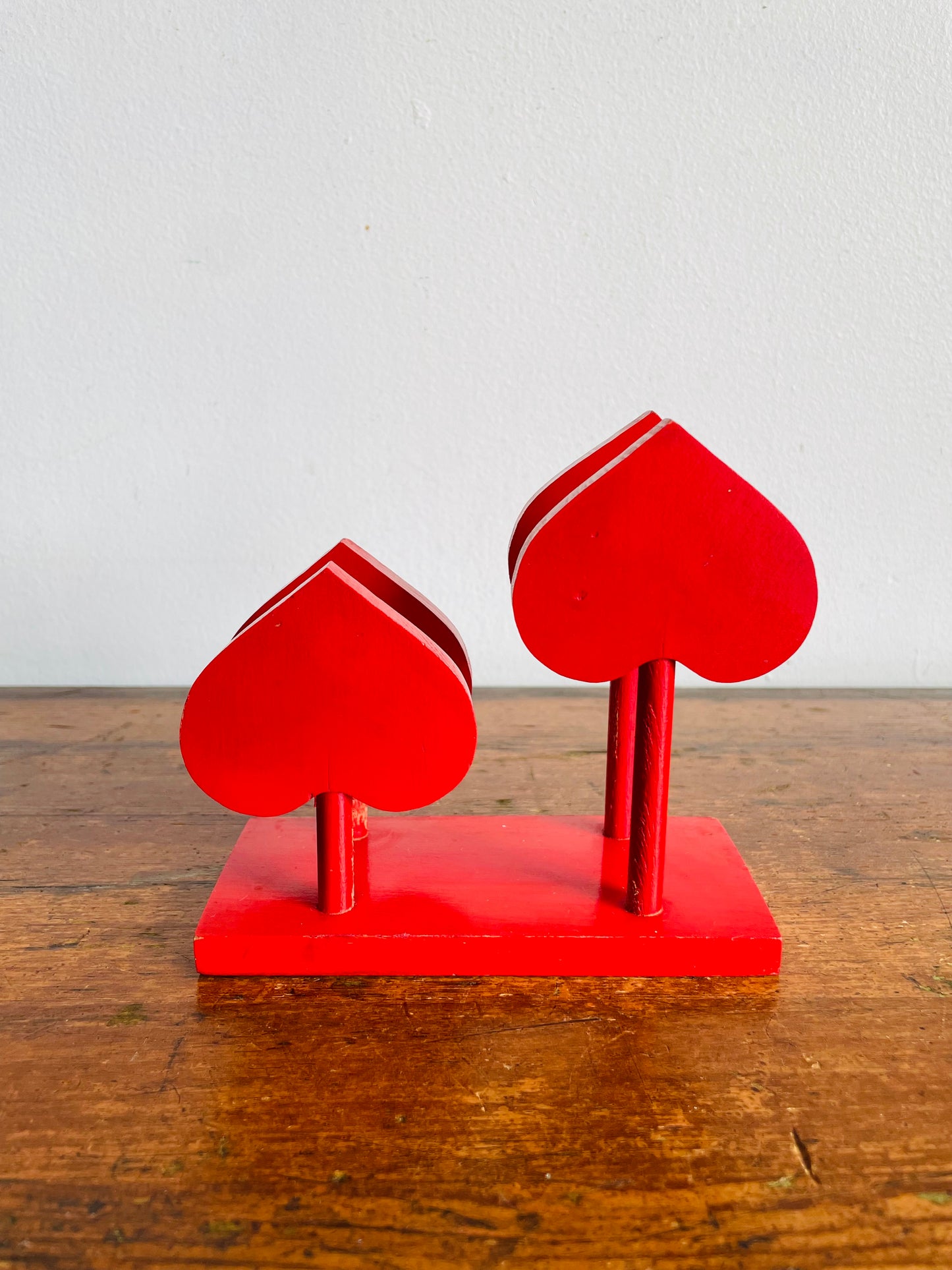 Vintage Aarikka Finland Red Wood Napkin Holder with Spade Heart Design - Finnish Scandinavian Scandi Kitchen