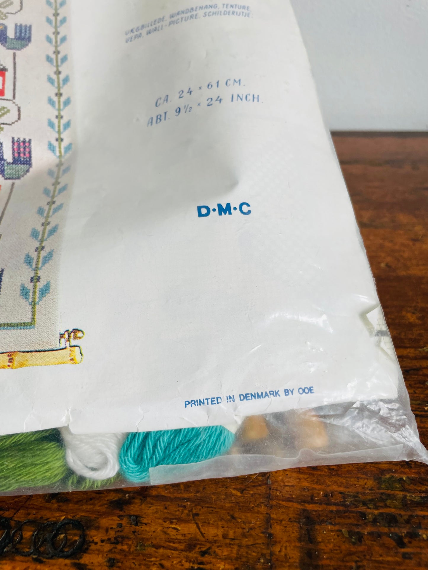 Vintage 1970s OOE Oehlenschläger Danish Bell Pull Cross Stitch Embroidery Kit - Model Number 04243 - Scandinavian Style - Made in Denmark