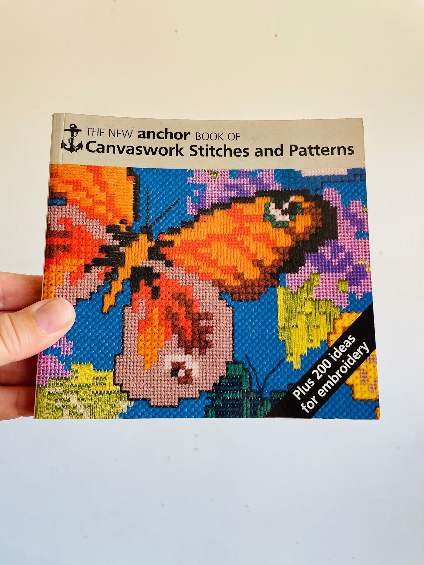 Vintage The New Anchor Book of Canvaswork Stitches and Patterns Softcover Book by Eve Harlow (1991)