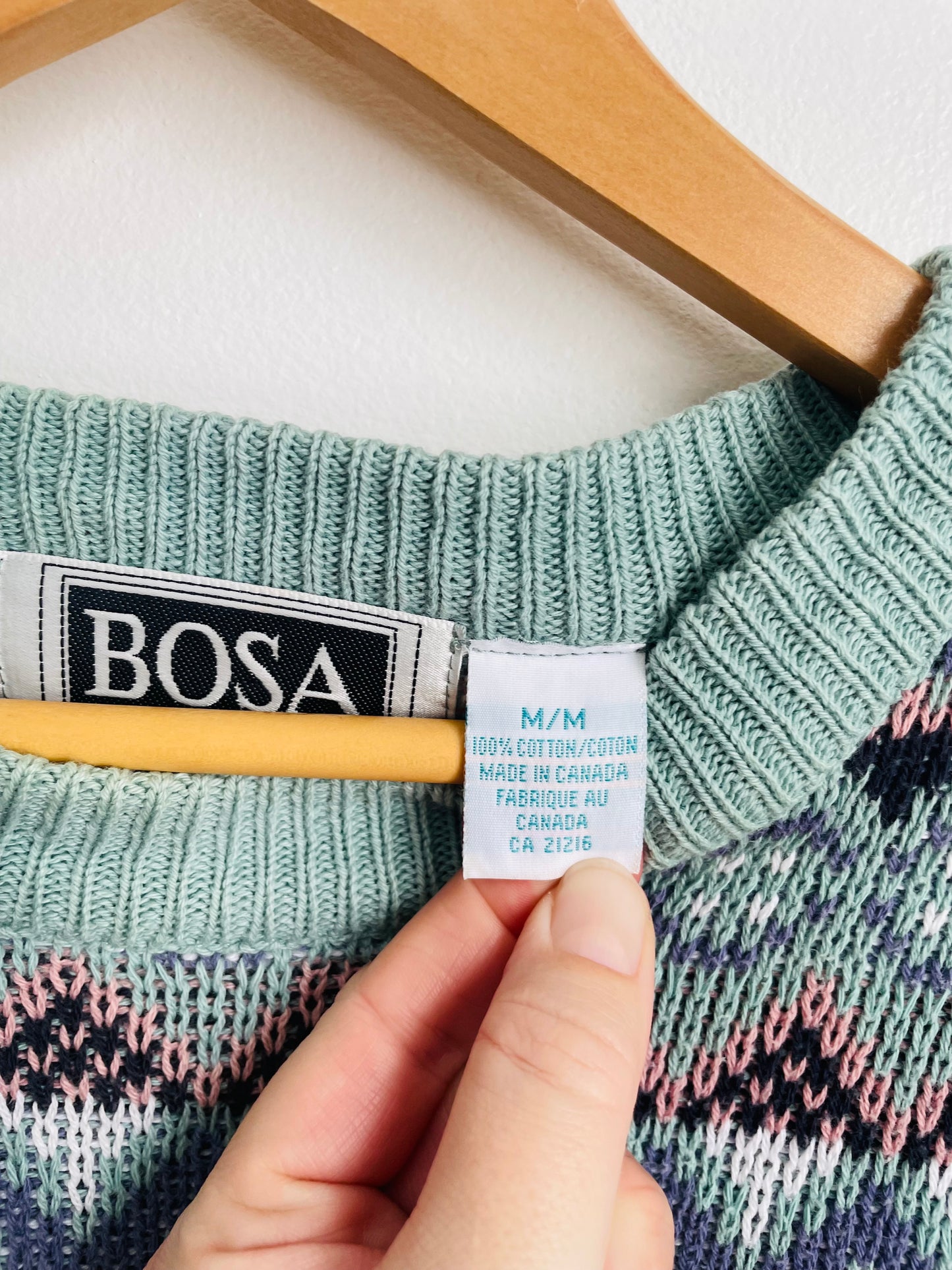 Bosa Exclusively at Jack Fraser 100% Cotton Fun Striped Pattern Sweater - Made in Canada - Men's Sizing