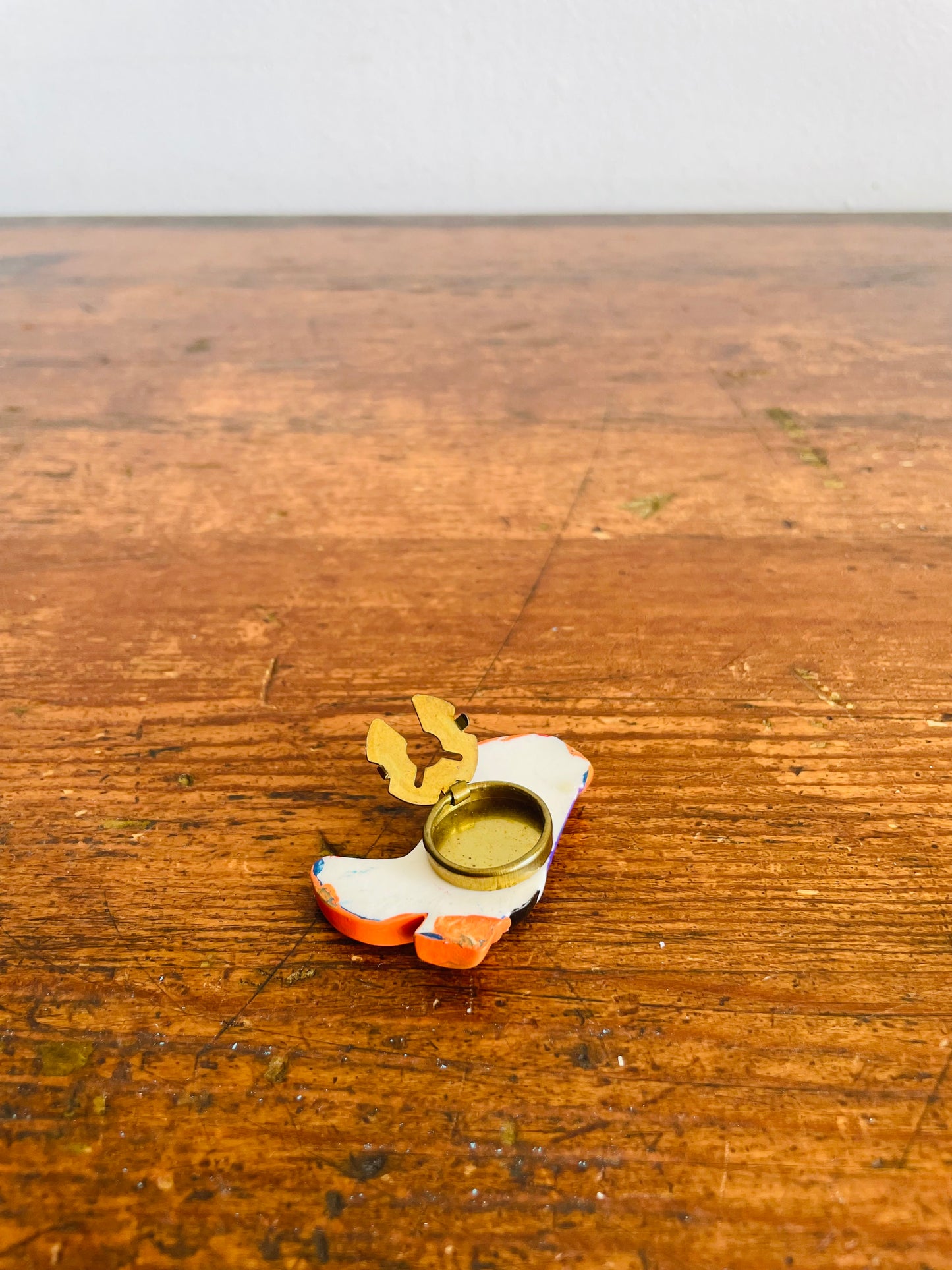 Cowboy Boot Button Cover - Orange & Purple - Clip Over Your Button to Add Some Flair!