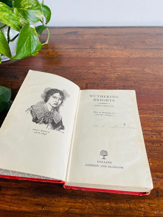 Wuthering Heights by Emily Bronte Hardcover Book - Collins School Classics (1953)