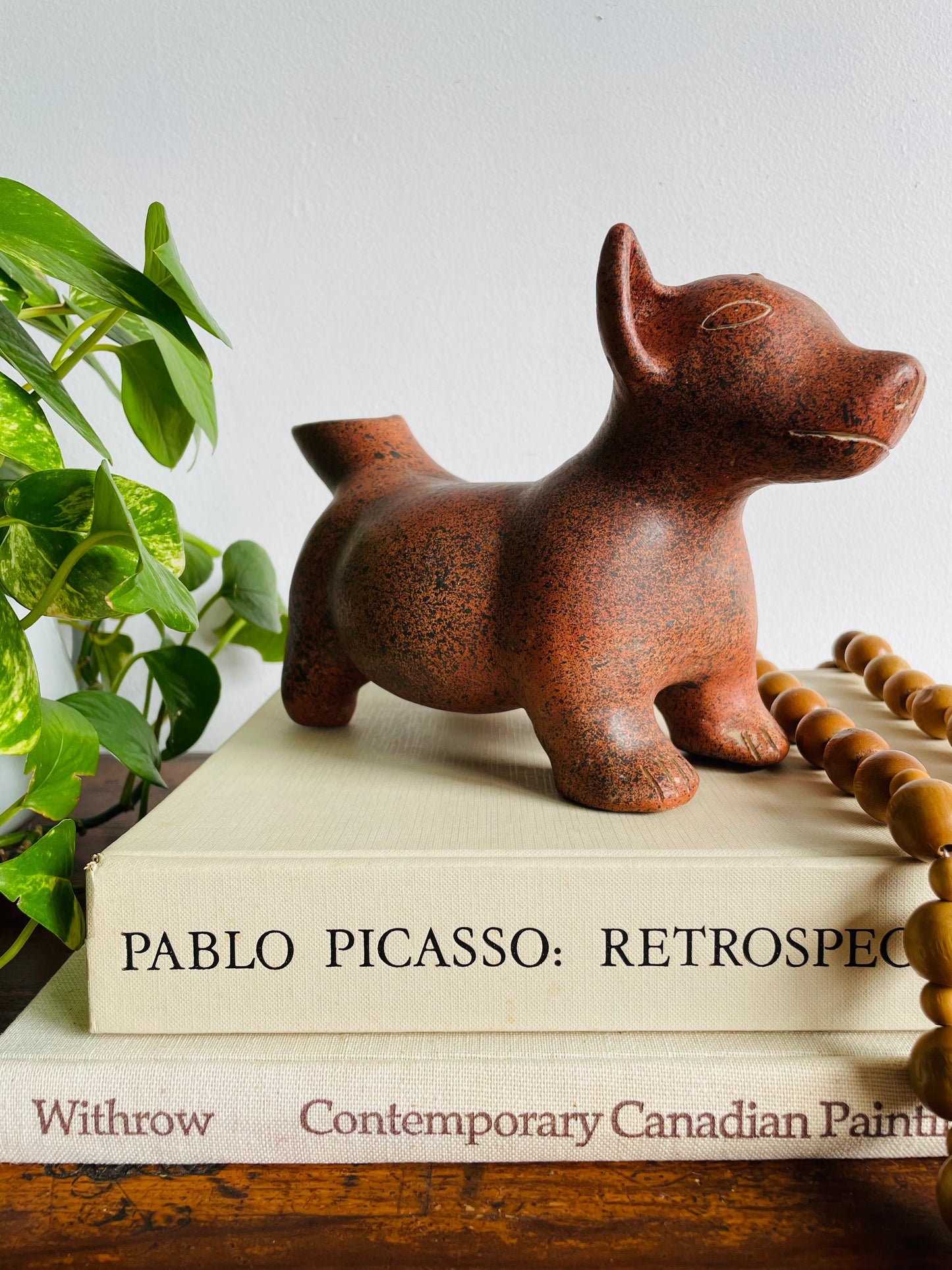 Armando de Mexico Redware Pottery Colima Dog Replica Effigy Vessel