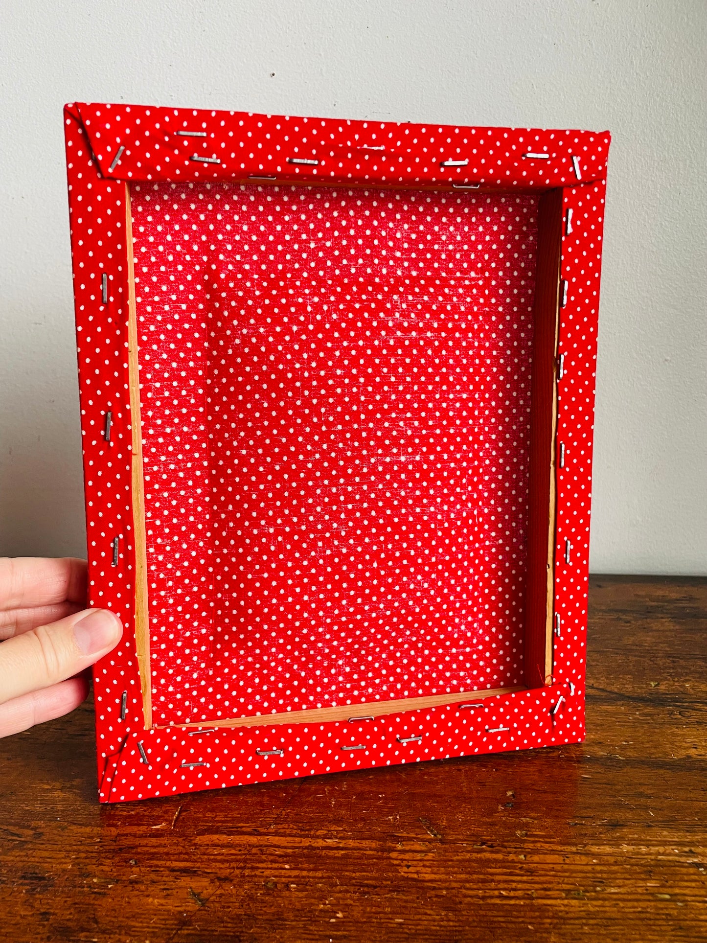 Vintage Adorable Crewel Embroidery Stuffed Fabric Picture of Little Girl Christmas Angel