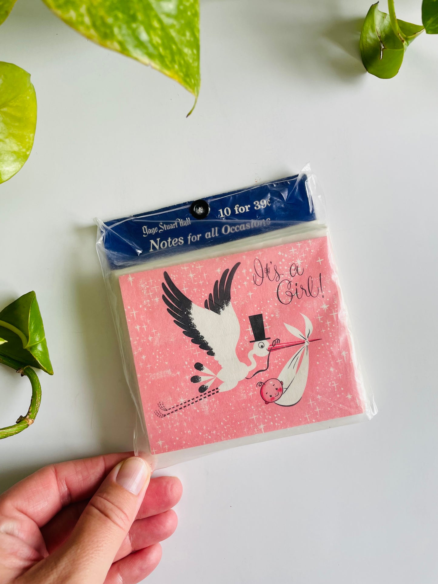 Vintage Brand New Package of 10 Cards - It's A Girl! - Gage Stuart Hall Toronto Notes for All Occasions