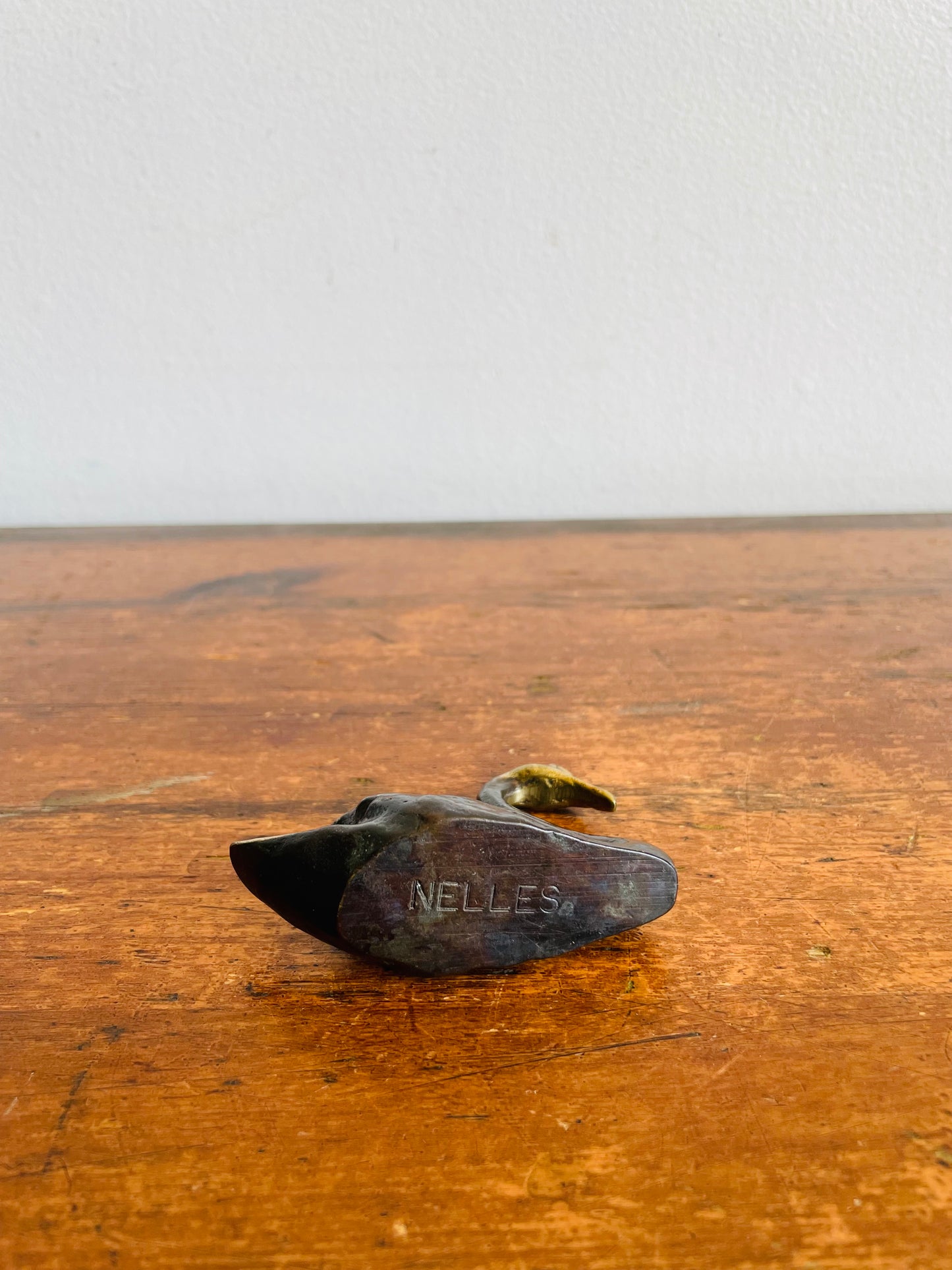 Vintage Scott Nelles Cast Bronze Swan Bird Figurine - Could be Used as a Ring Holder