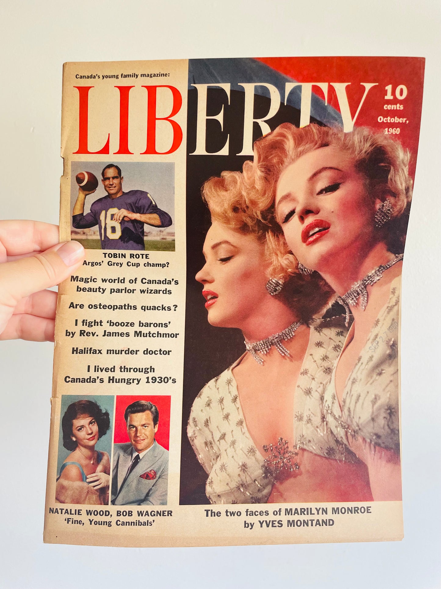 Liberty Magazine - Marilyn Monroe on Cover - October 1960