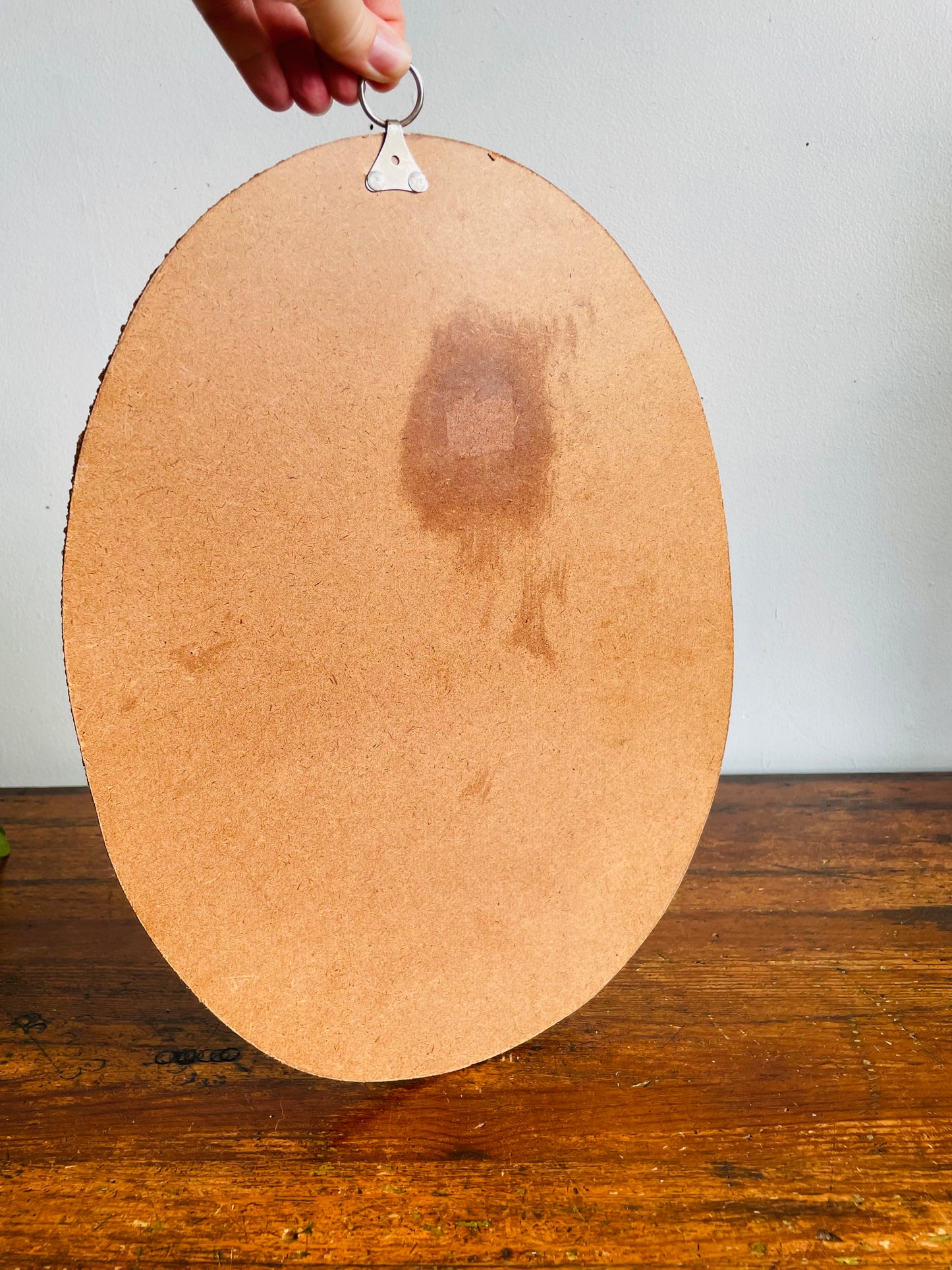 Vintage Handmade Oval Seashell Mirror - No Shipping
