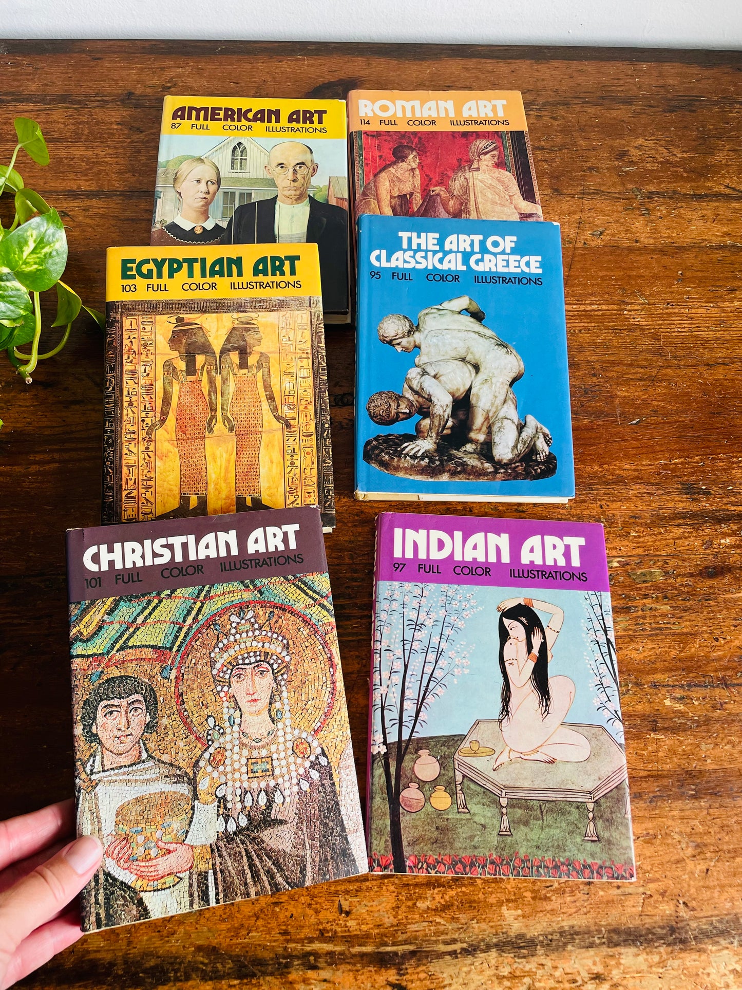 Vintage Collection of Hardcover Art Books Edited by Francesco Abbate - Set of 6 - American, Roman, Egyptian, Classical Greek, Christian & Indian Art (1972)