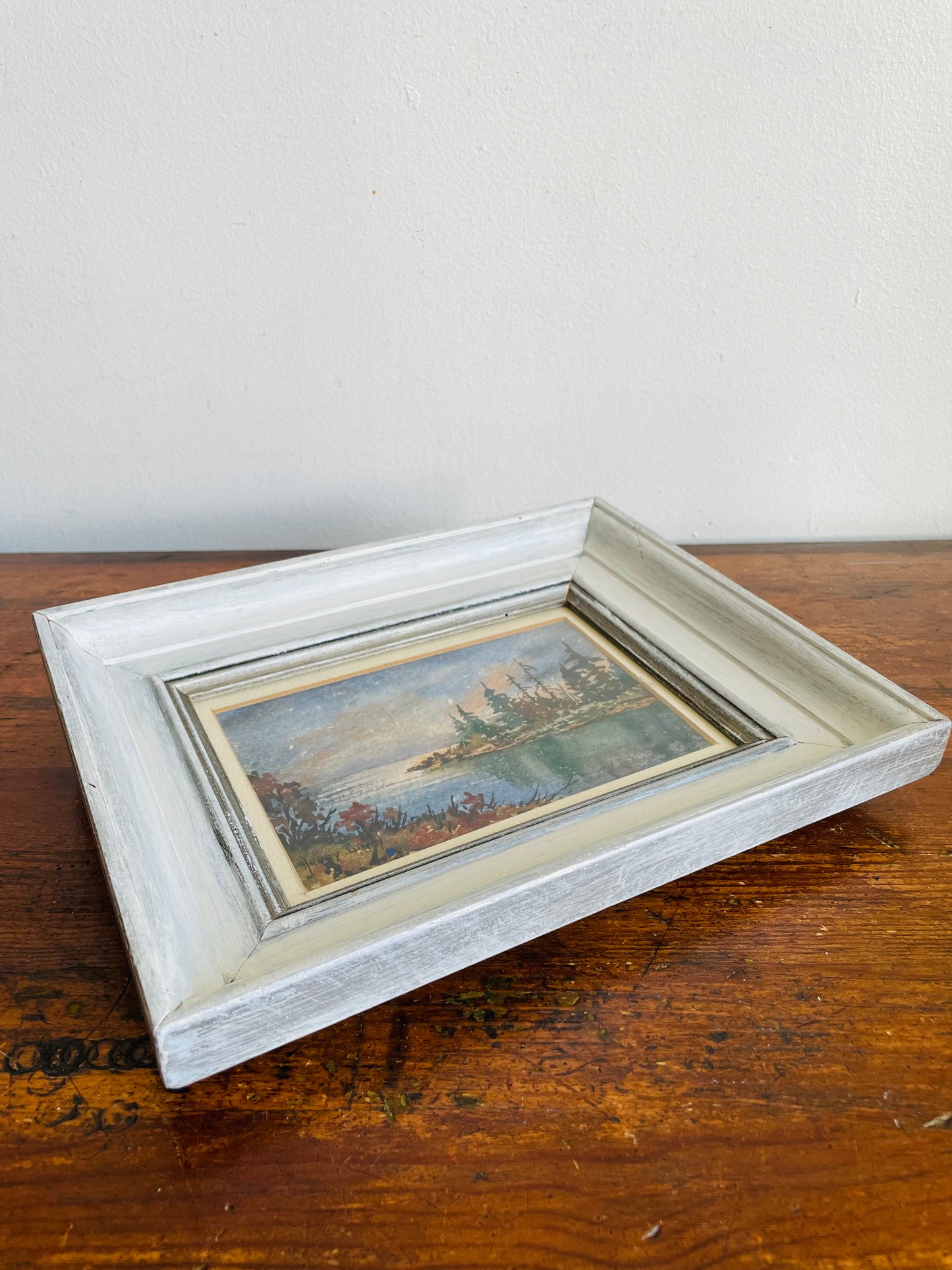 Vintage Original Art Watercolour Painting Picture - "Door County Evening" - Wisconsin - Artist Signed