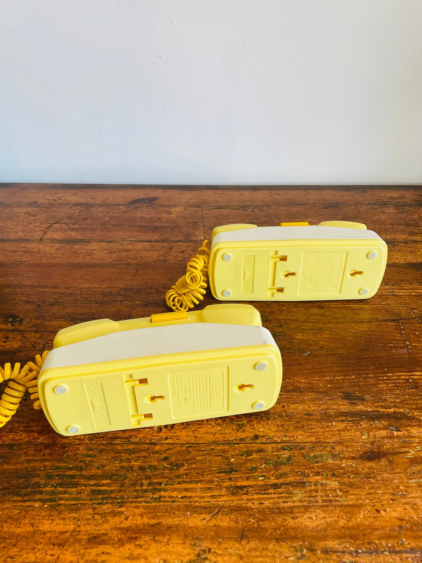 Vintage 1984 Fisher Price Toys #814 Phone Friends - Set of 2 - Take 9 Volt Batteries (Not Included) - Partially Works - Please Read