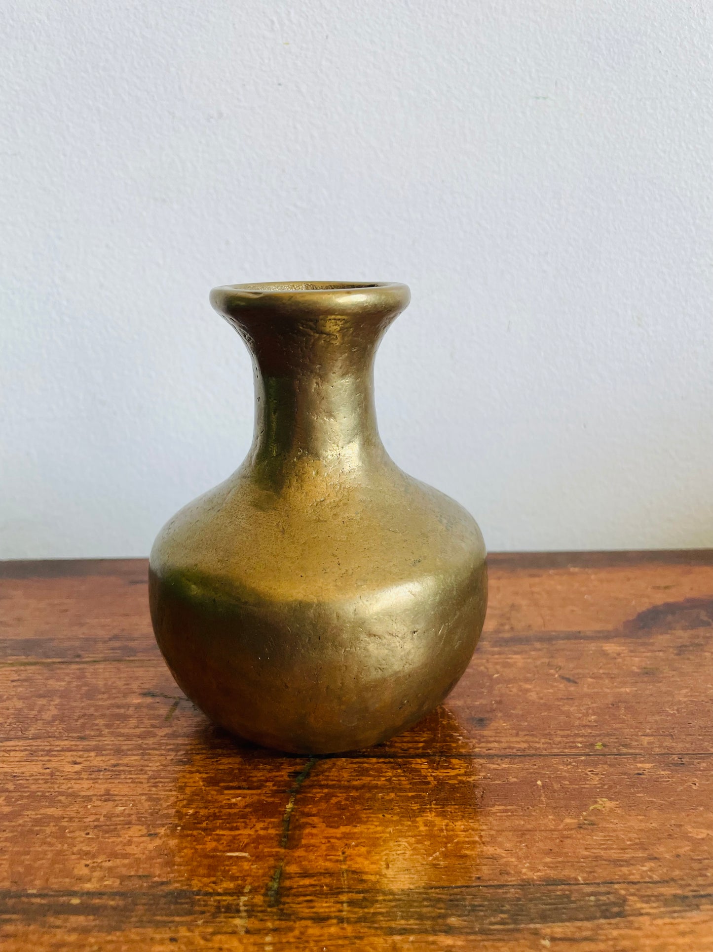 Vintage Very Solid & Heavy Brass Bud Vase
