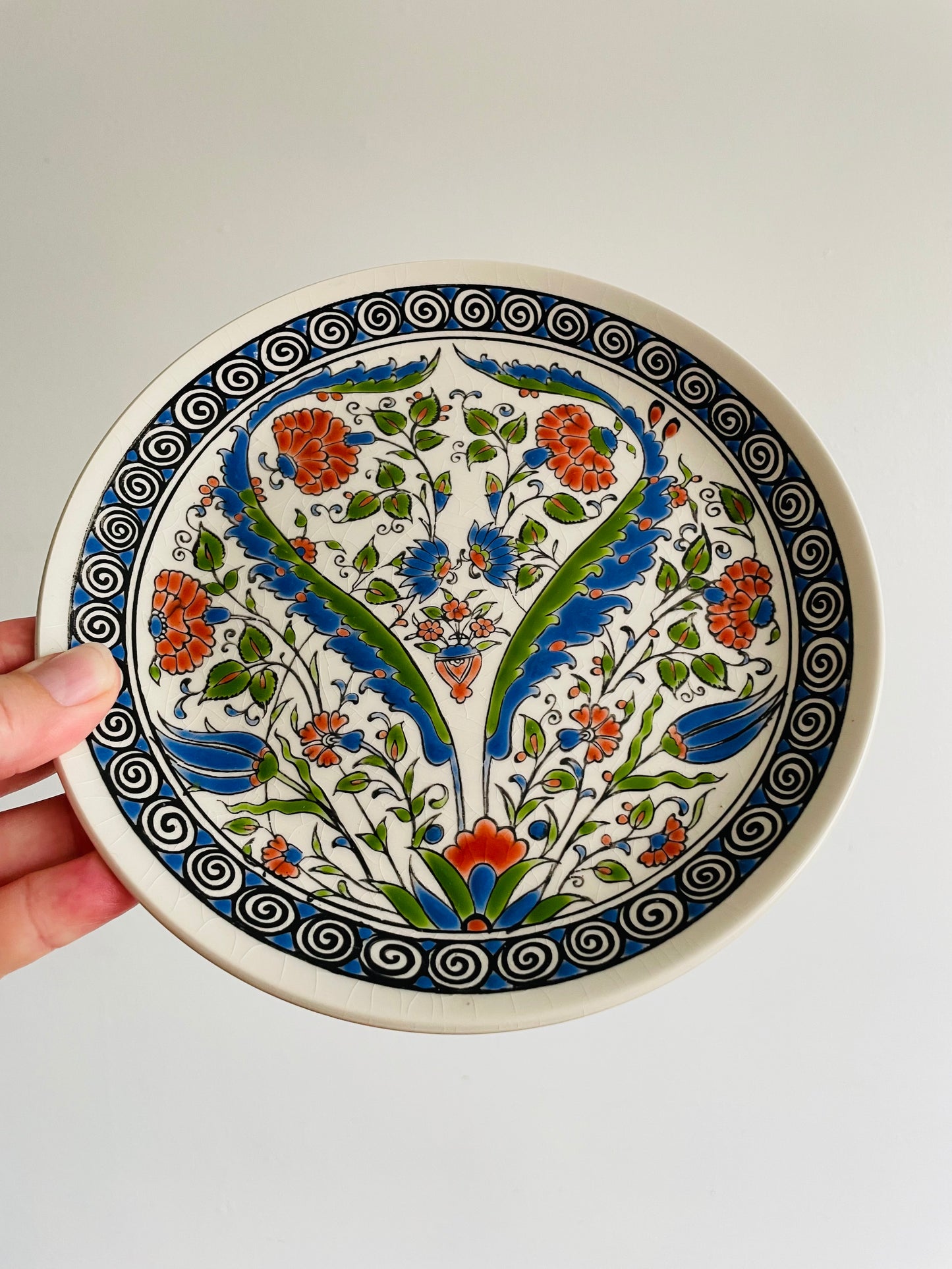 Handmade Wall Hanging Plate - Lindos Keramik - Asgourou-Rodos Greece