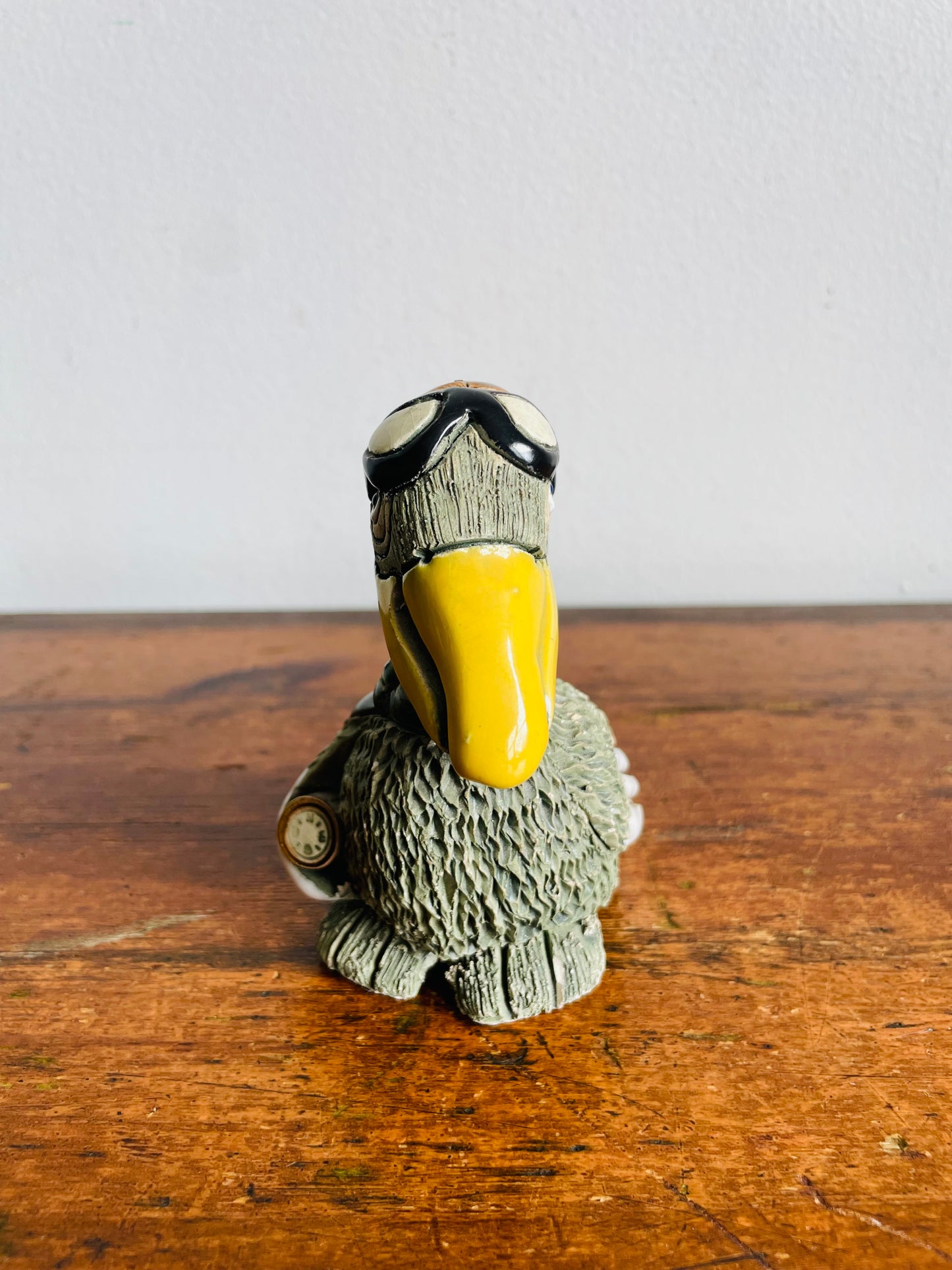 Vintage Artesania Rinconada Uruguay Pottery Aviator Pelican Figurine