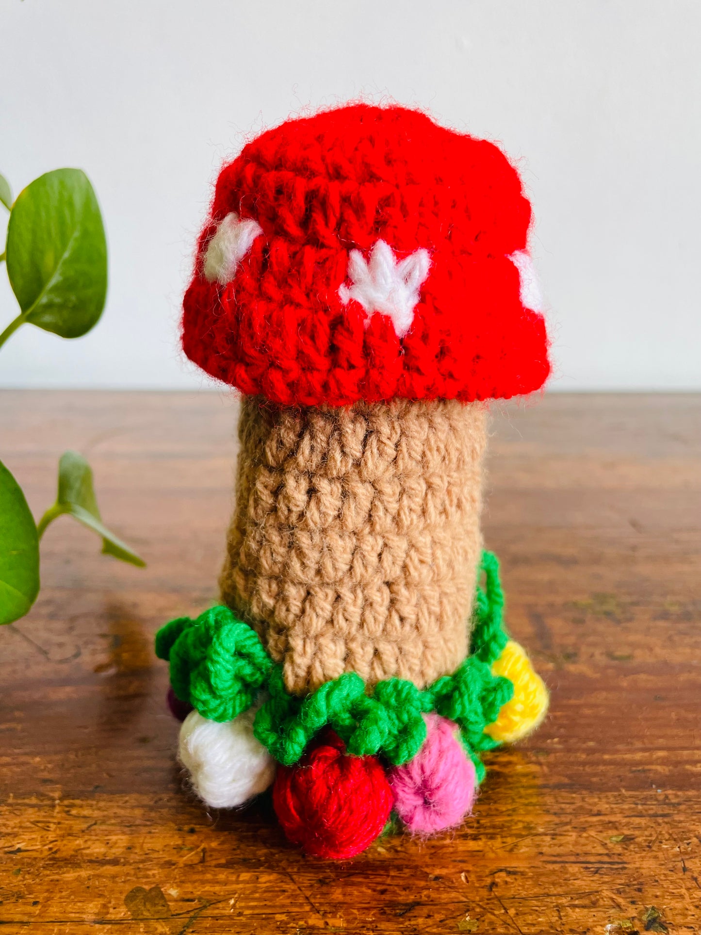 Vintage Handmade Crochet Toadstool Mushroom
