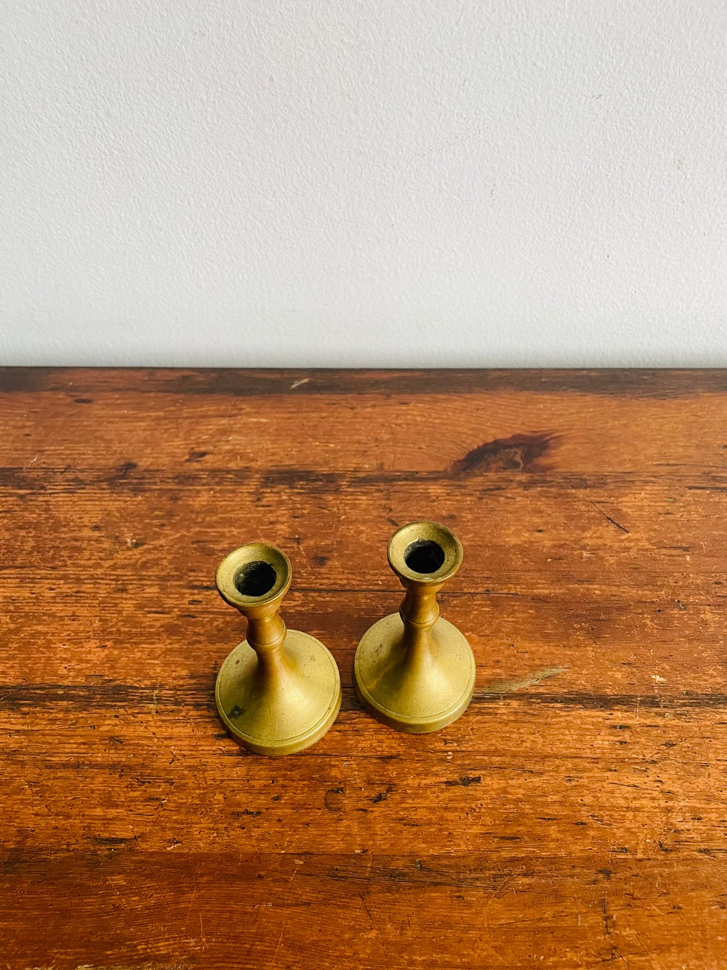 Brass 3" Candlestick Holders - Set of 2