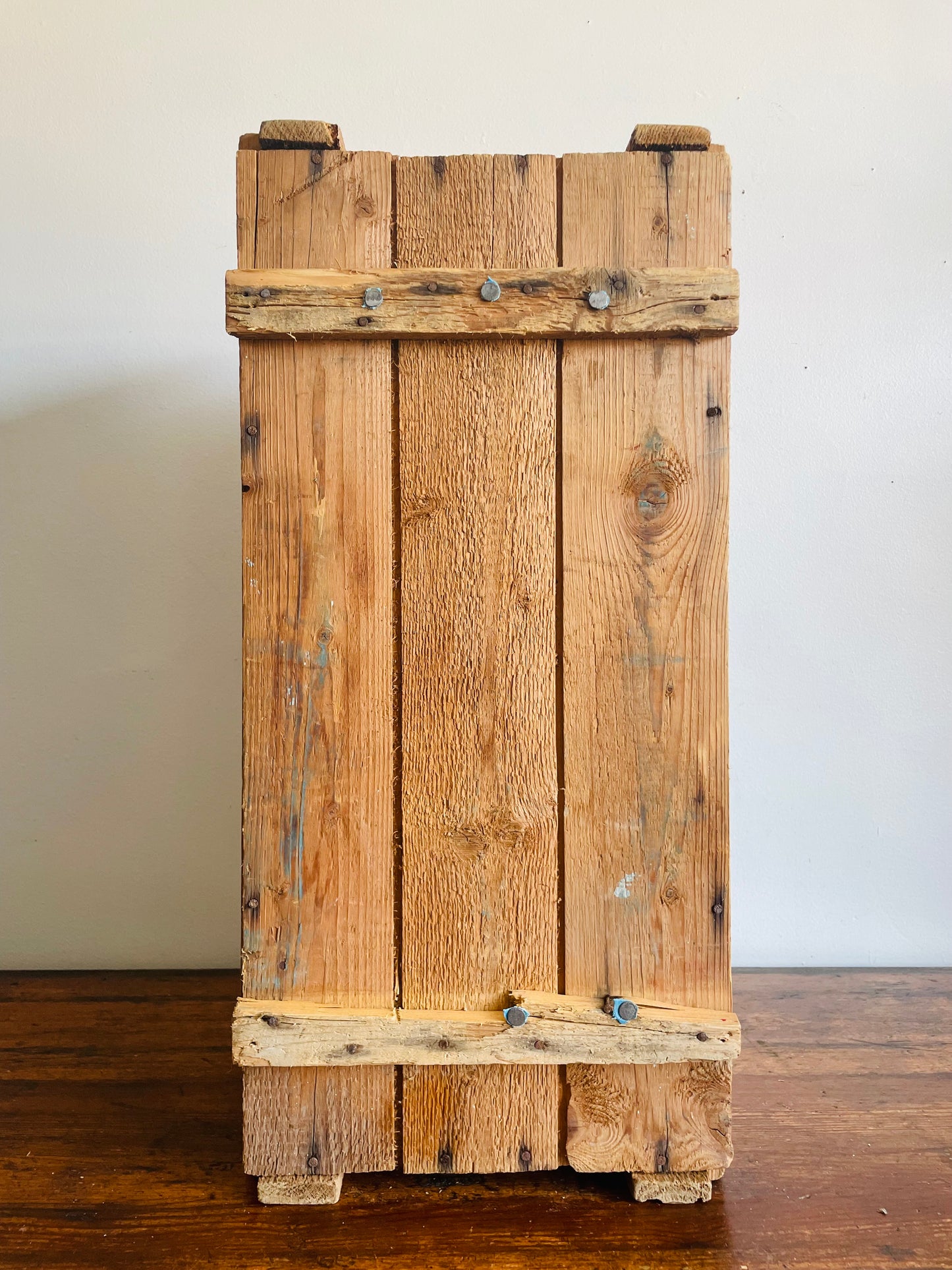 Vintage Large Wood Military Storage Crate with German Stencilled Writing - "Handfeuerwaffen Munition" (Handgun Ammunition)