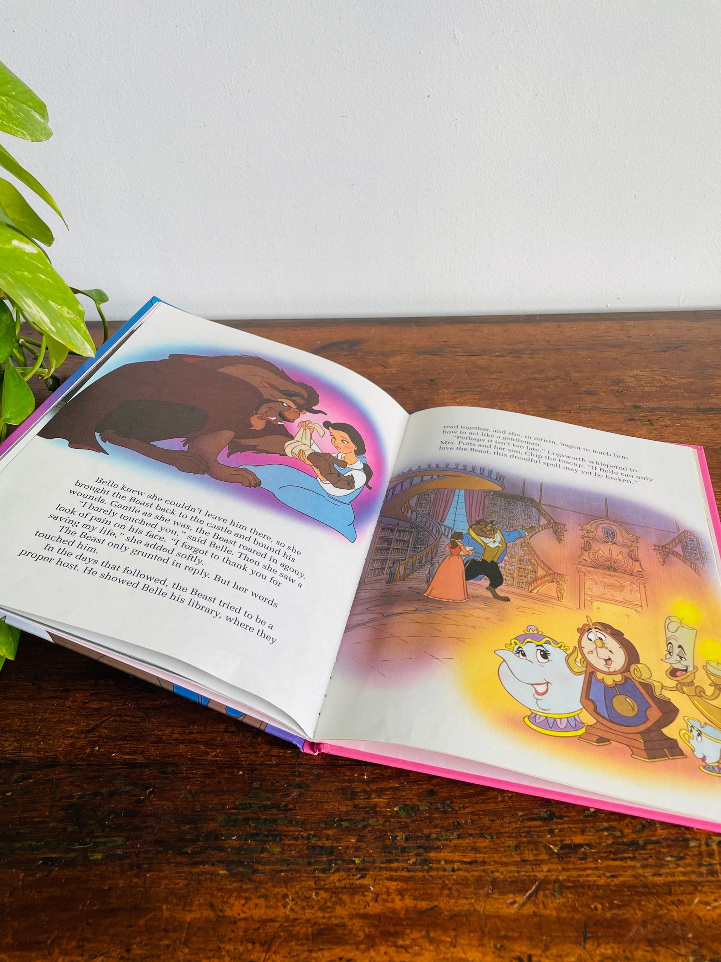 Vintage Disney's Beauty and the Beast Hardcover Book (1991)