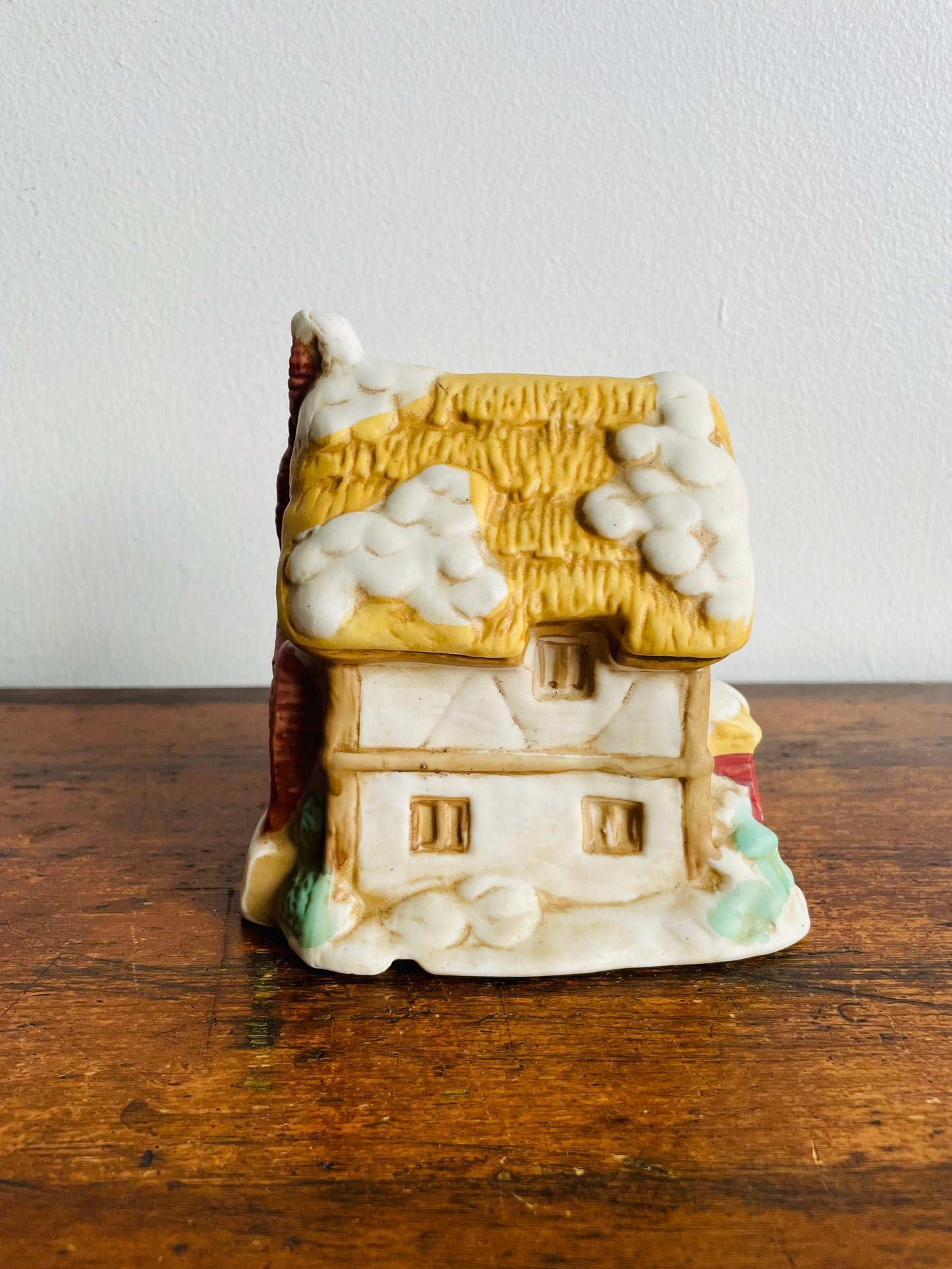 Ceramic Christmas Village Post Office House - Electric Cord & Bulb Can Be Added - Made in Taiwan