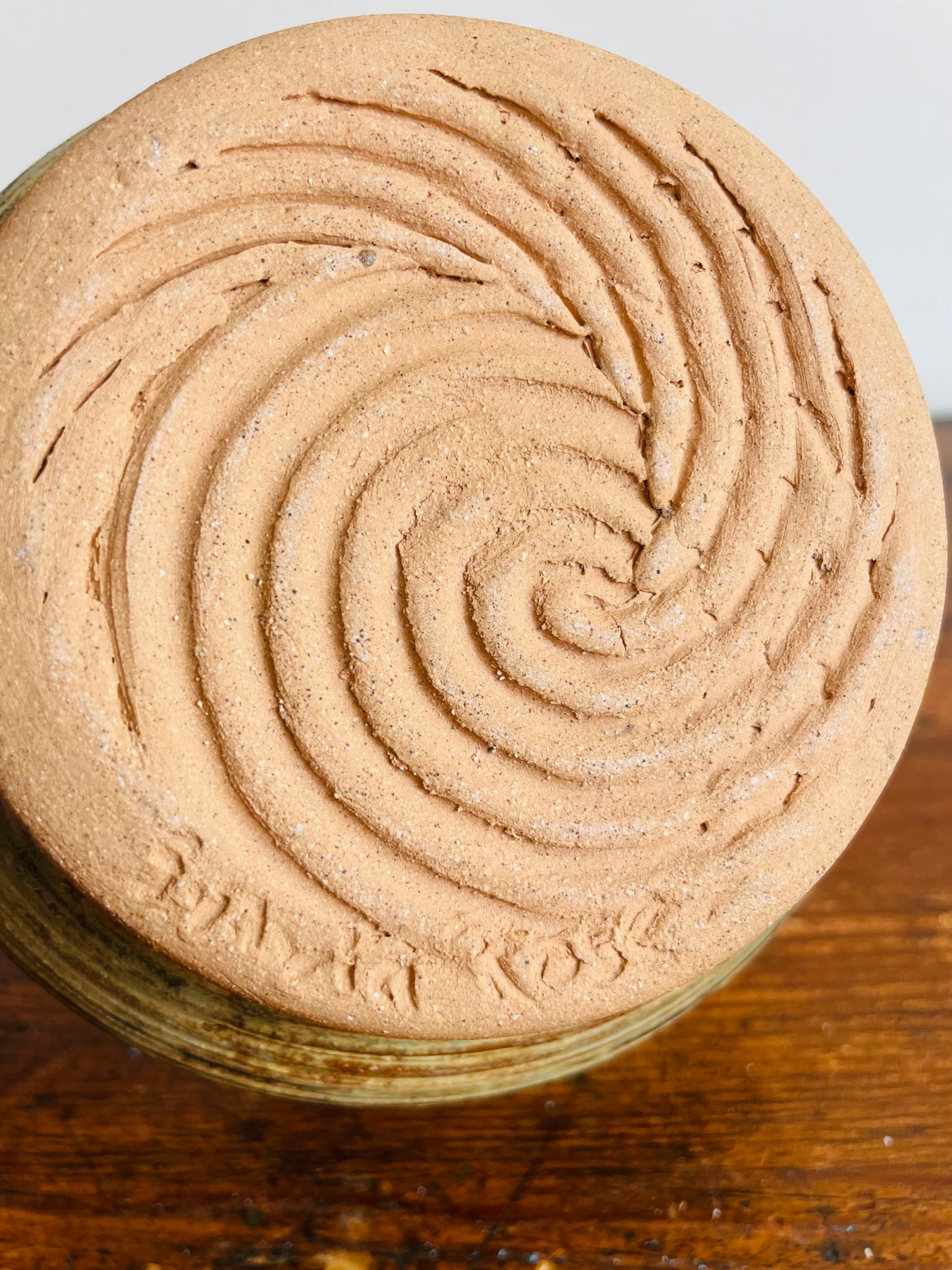 Studio Pottery Planter Pot Bowl in Shades of Neutral Browns