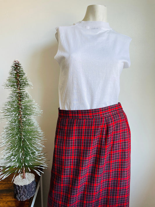 D'Allaird's Petites Plaid Kilt Skirt - Size 10 - 29" Waist - Made in Canada
