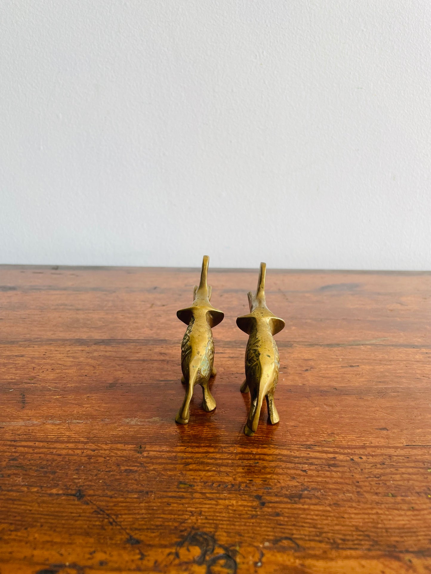 Brass Elephant Figurine Bottle Openers - Set of 2