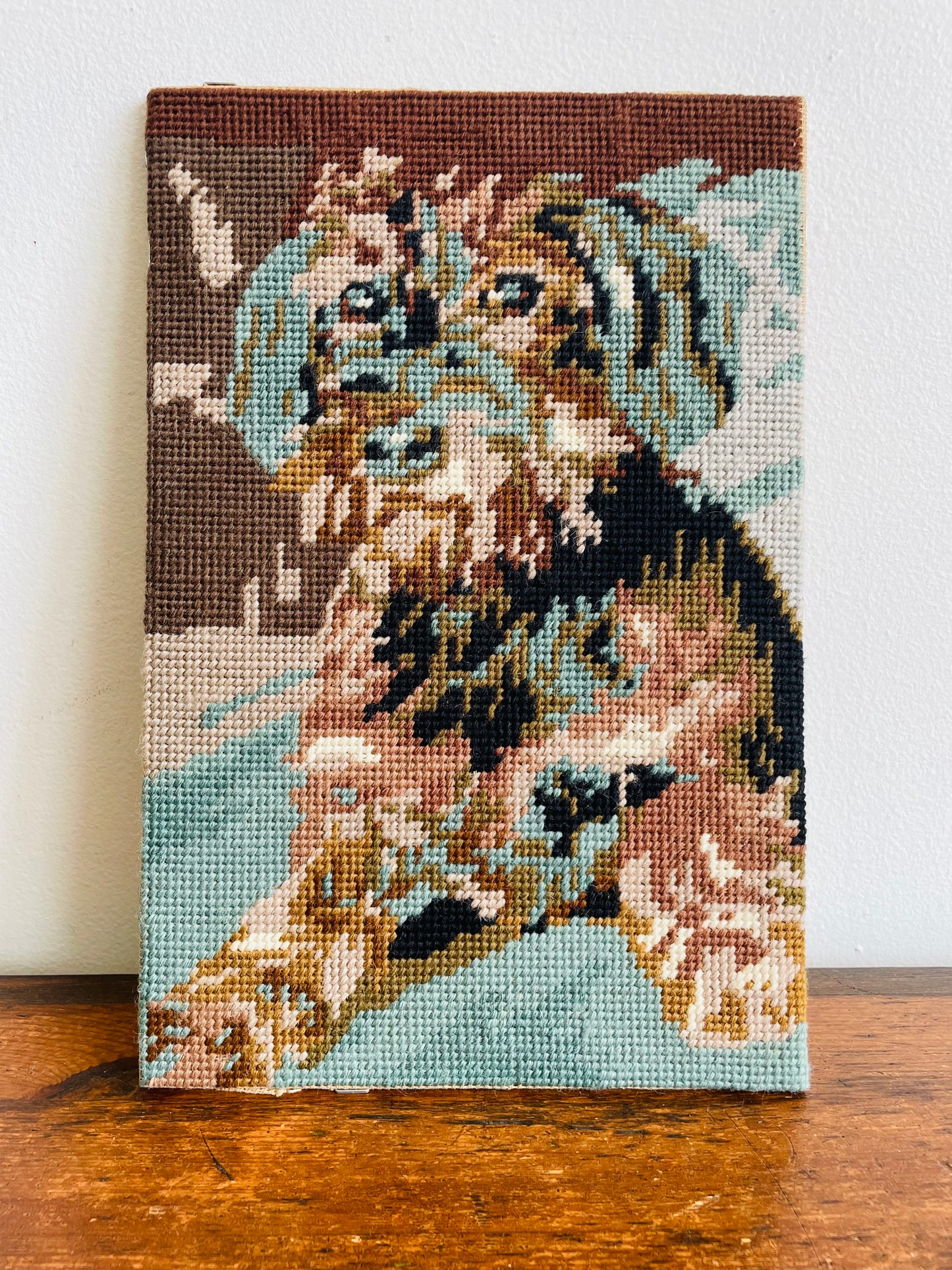 Needlepoint Embroidery Picture of Dachshund Dog