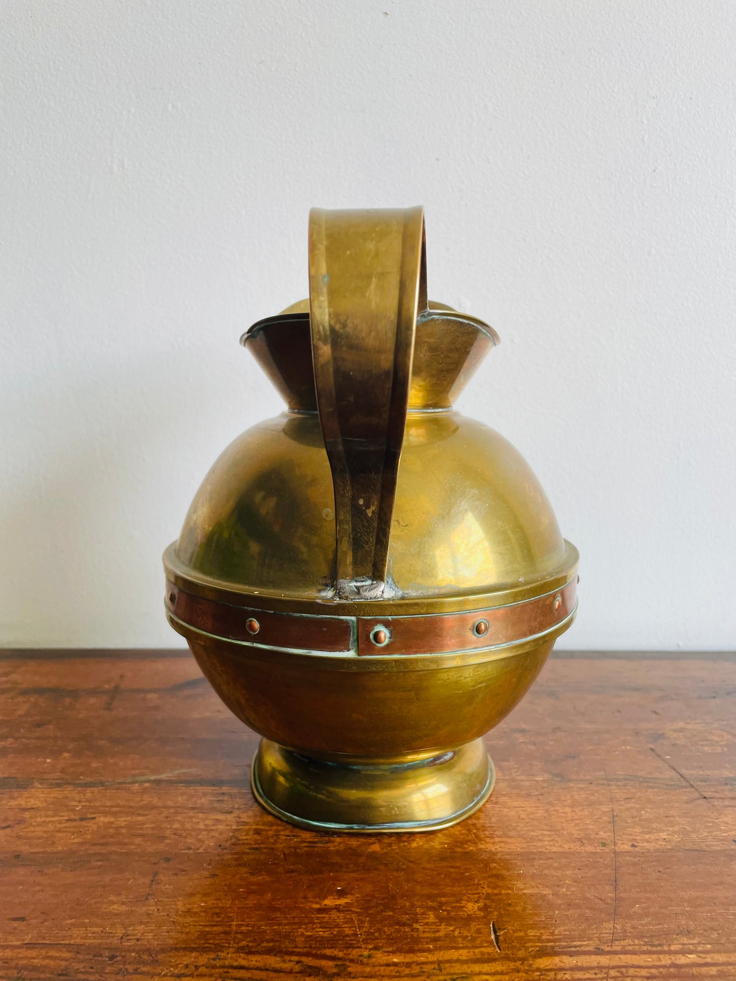 Copper & Brass Pitcher Jug Vase - Made in England