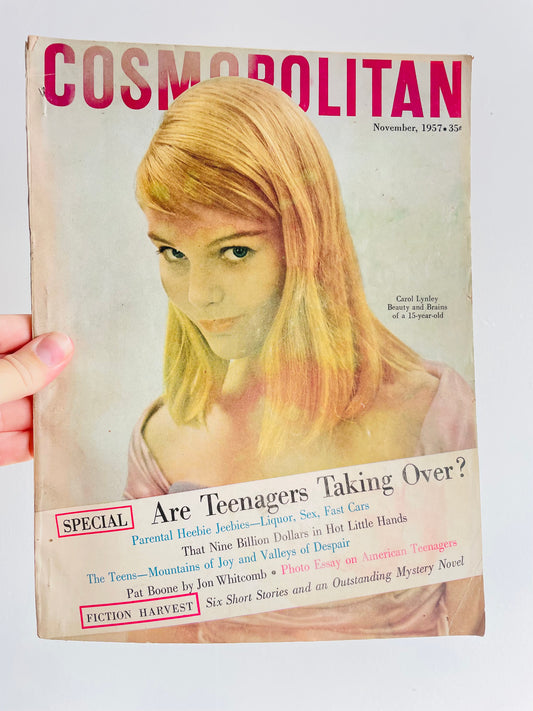 Cosmopolitan Magazine - Carol Lynley on Cover - November 1957