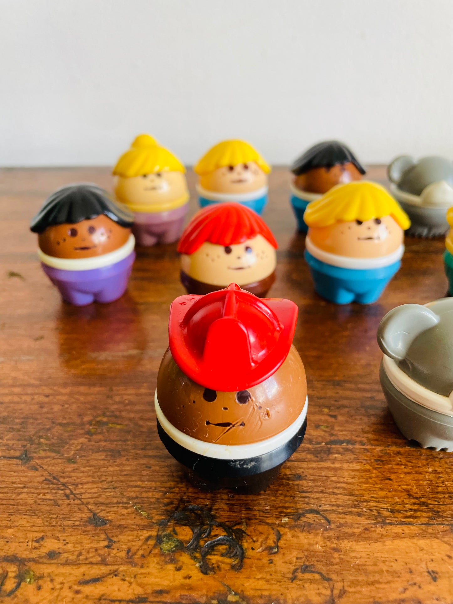 Vintage Little Tikes Toddle Tots Chunky Round People Toy Figurines - Lot of 13 - 10 People / 3 Animals