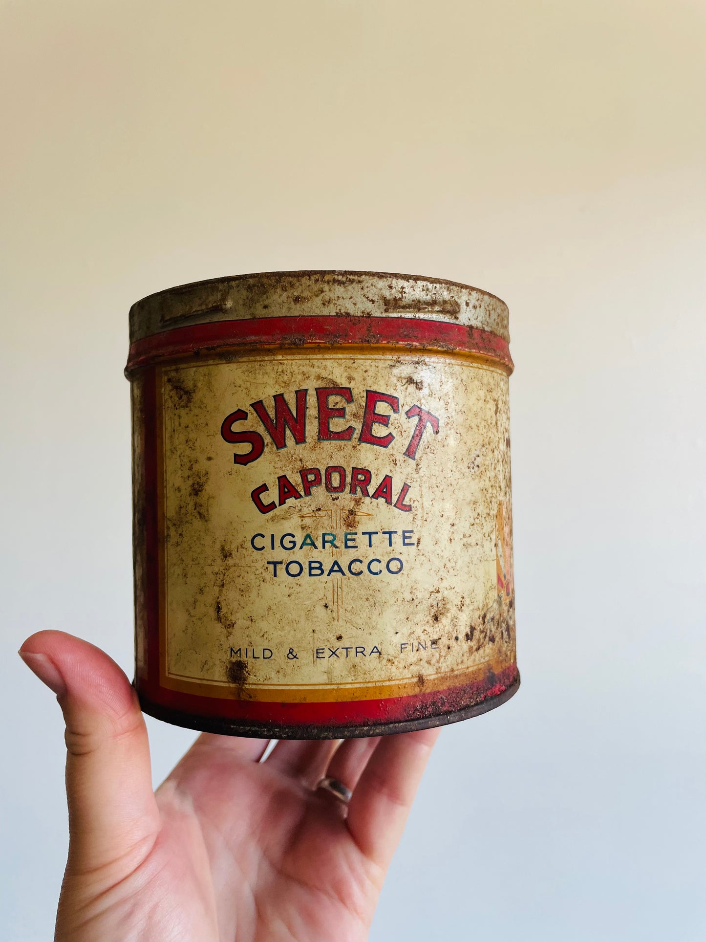 Sweet Caporal Cigarette Tobacco Kinney Bros. Advertising Tin - Manufactured by Imperial Tobacco Co. of Canada Limited Montreal-Granby