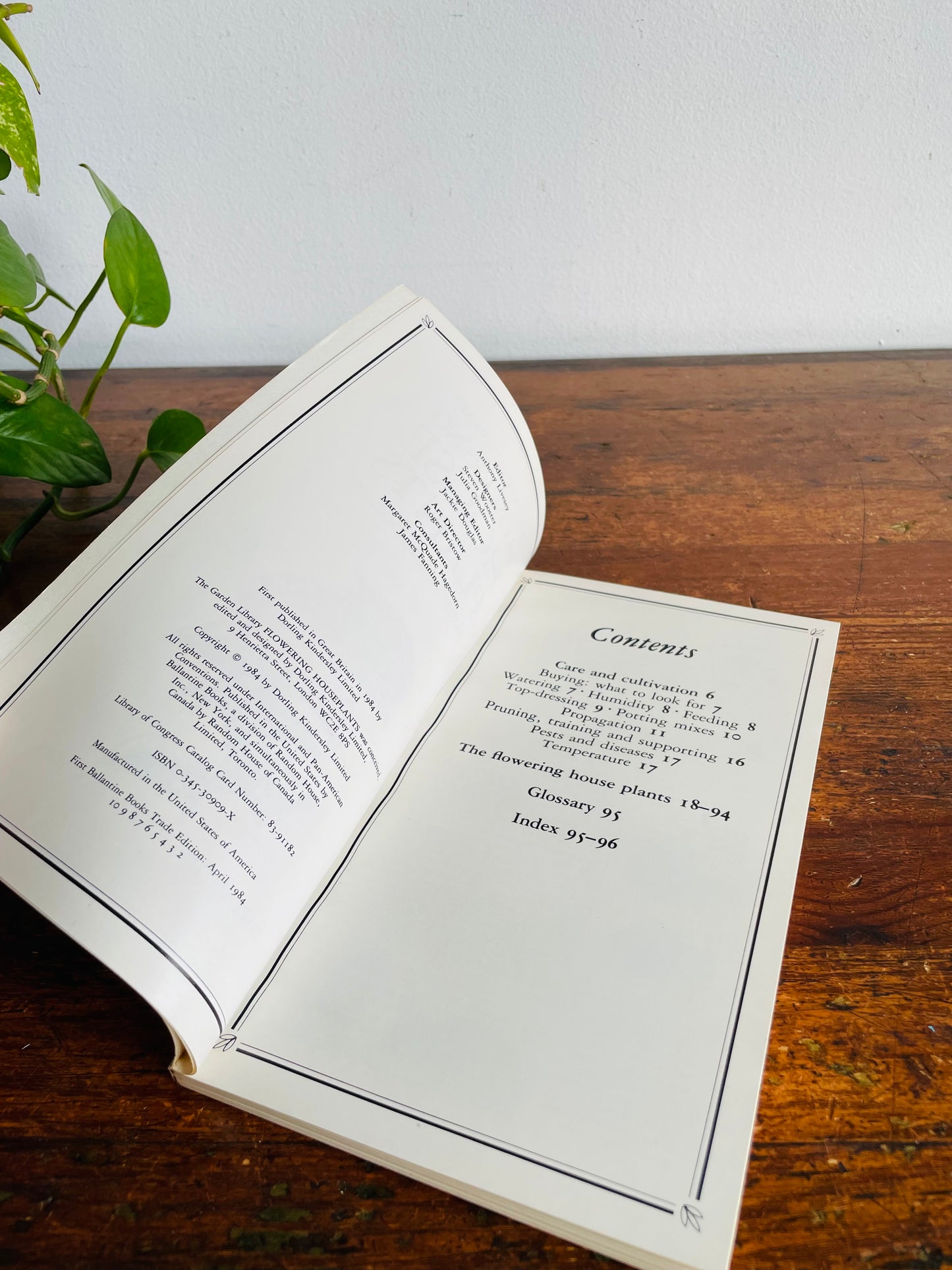 Vintage The Garden Library Flowering House Plants Book by Kenneth A. Beckett with Illustrations (1984)