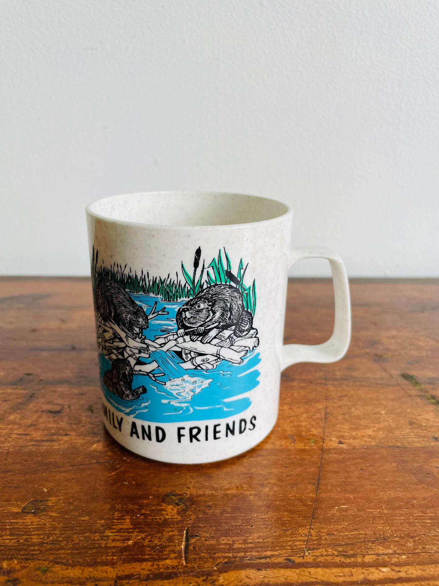 A Beaver Helps His Family and Friends Plastic Mug - Duracraft Made in Canada by Precisioncraft