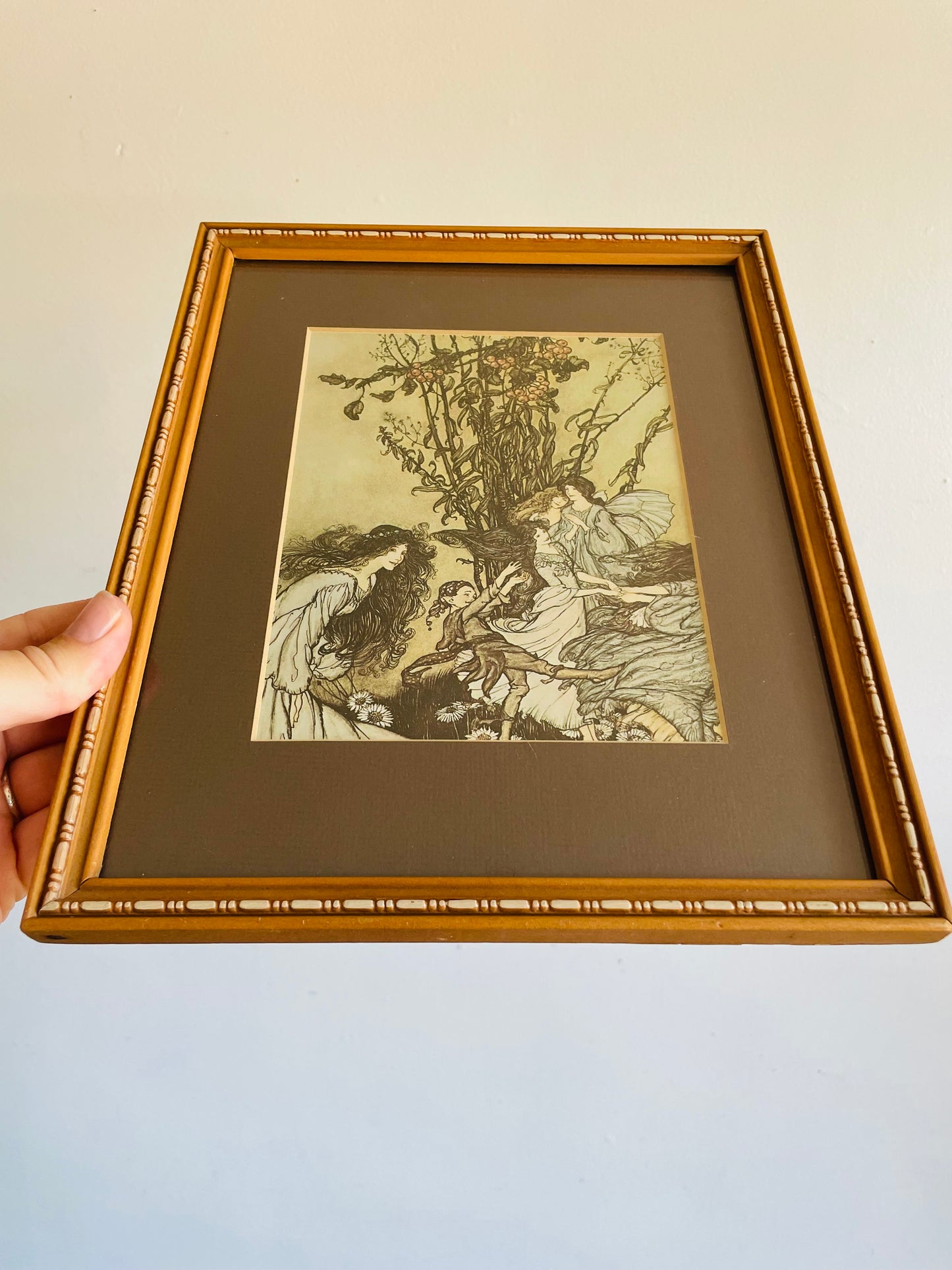 Vintage Print Picture "Dancing with the Fairies" - Peter Pan in Kensington Gardens - Arthur Rackham