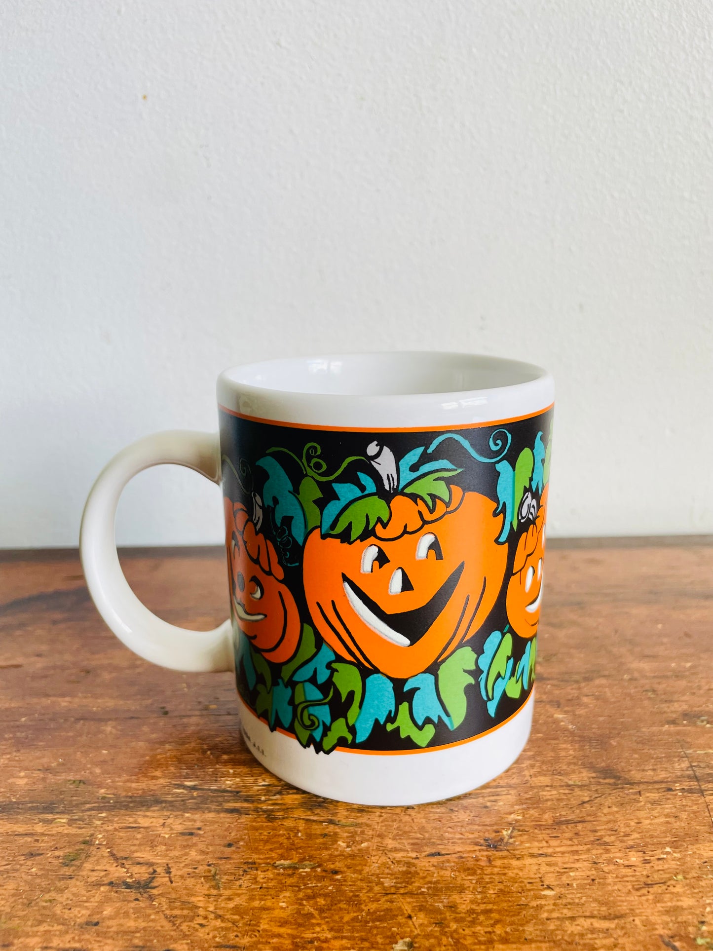 Vintage 1994 J.I.I. Jolly Jack-o-Lantern Pumpkins Halloween Mug