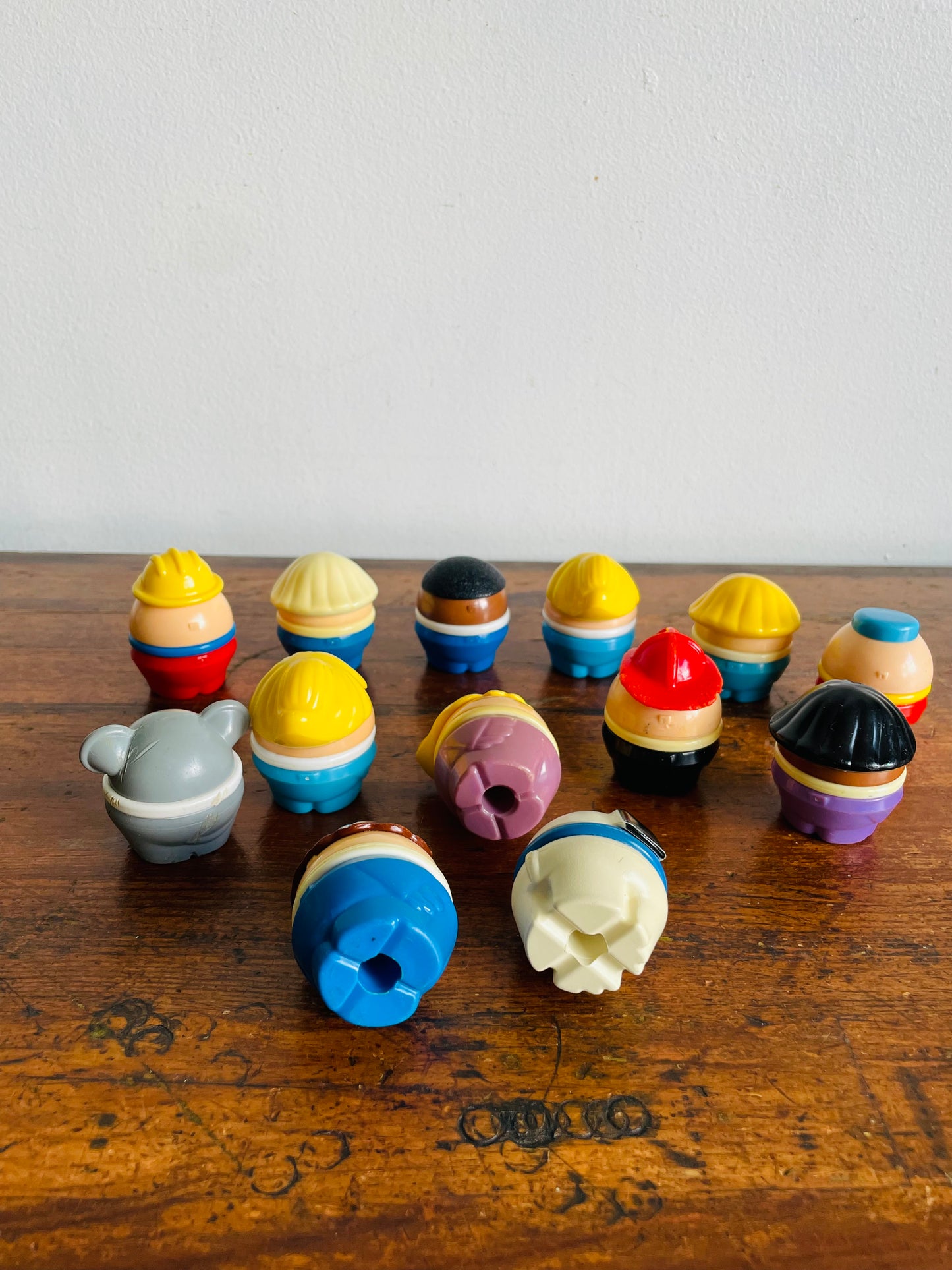 Vintage Little Tikes Toddle Tots Chunky Round People Toy Figurines - Lot of 13 - 11 People / 2 Animals