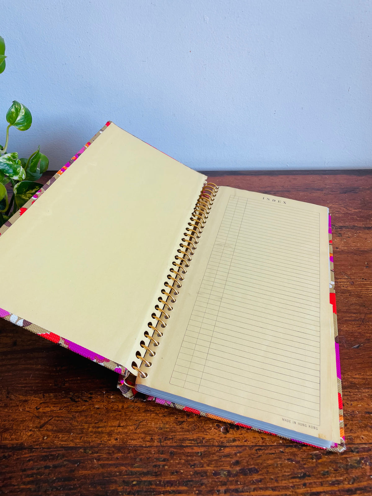 Vintage Groovy Flower Power Postcard Photo Album Scrapbook with Bright & Fun Floral Design - Made in Hong Kong - As-Is