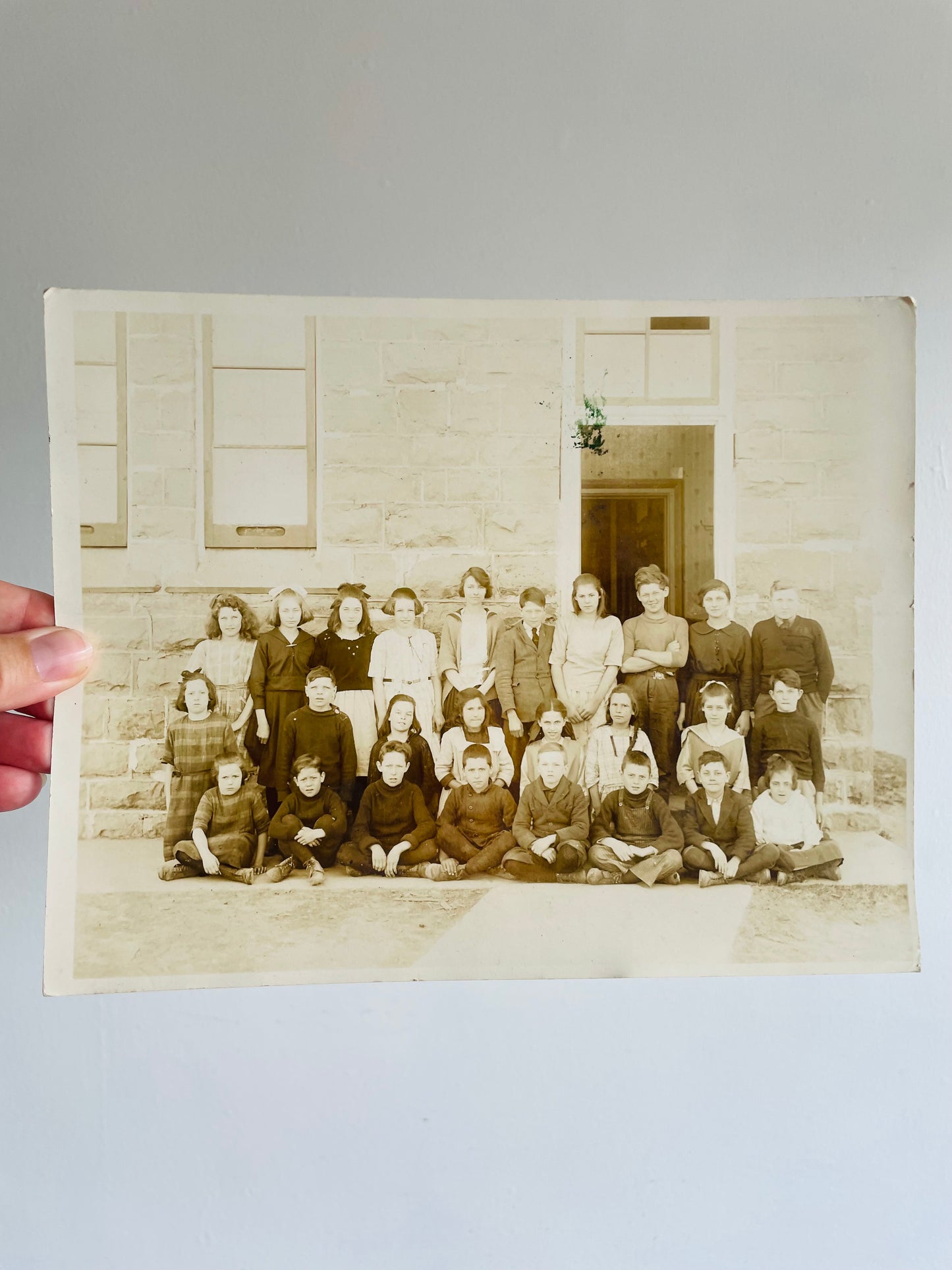 Sepia Toned Elementary Class Photo