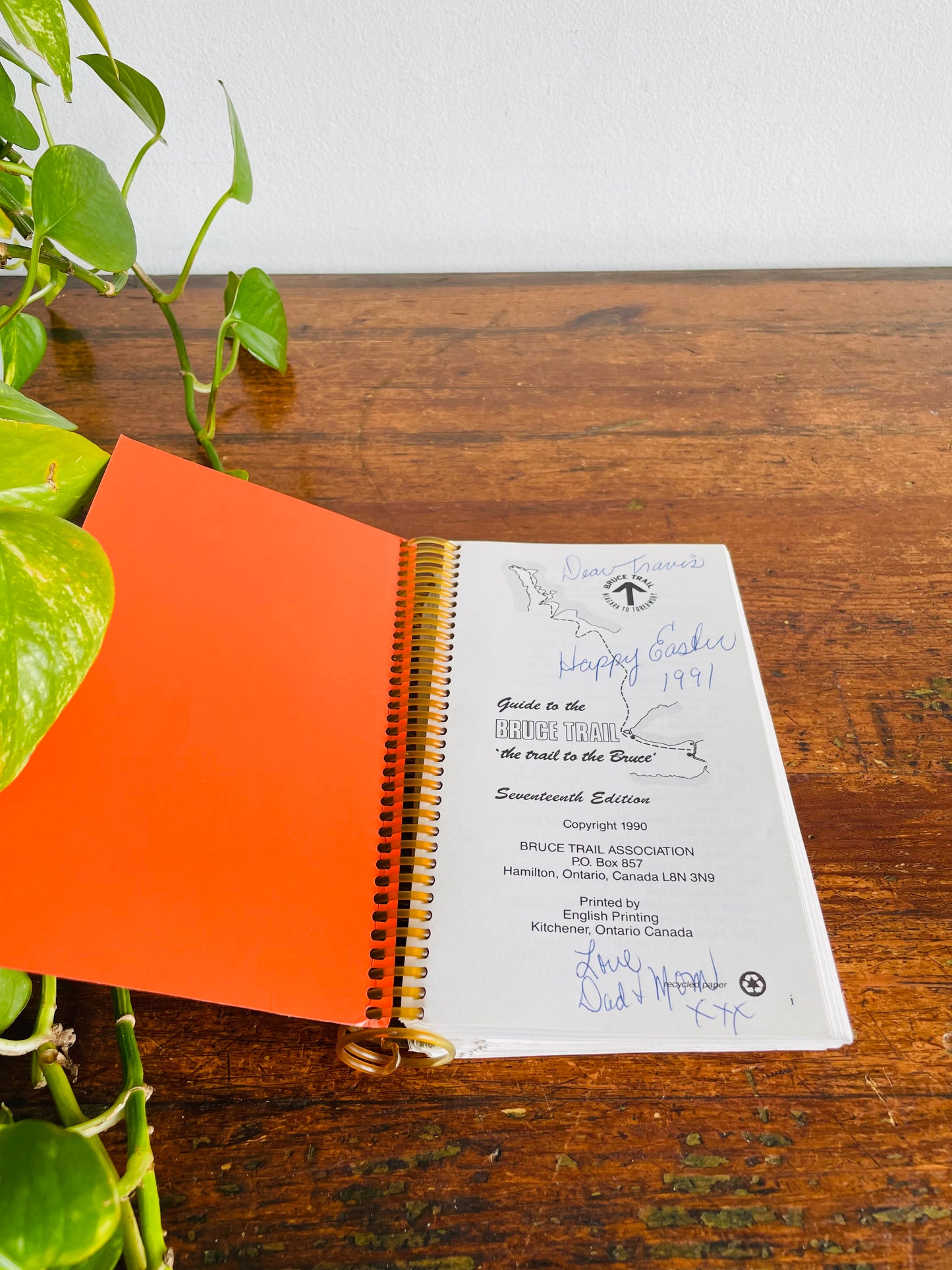 Vintage Guide to The Bruce Trail Spiral Bound Book - Seventeenth Edition (1990)