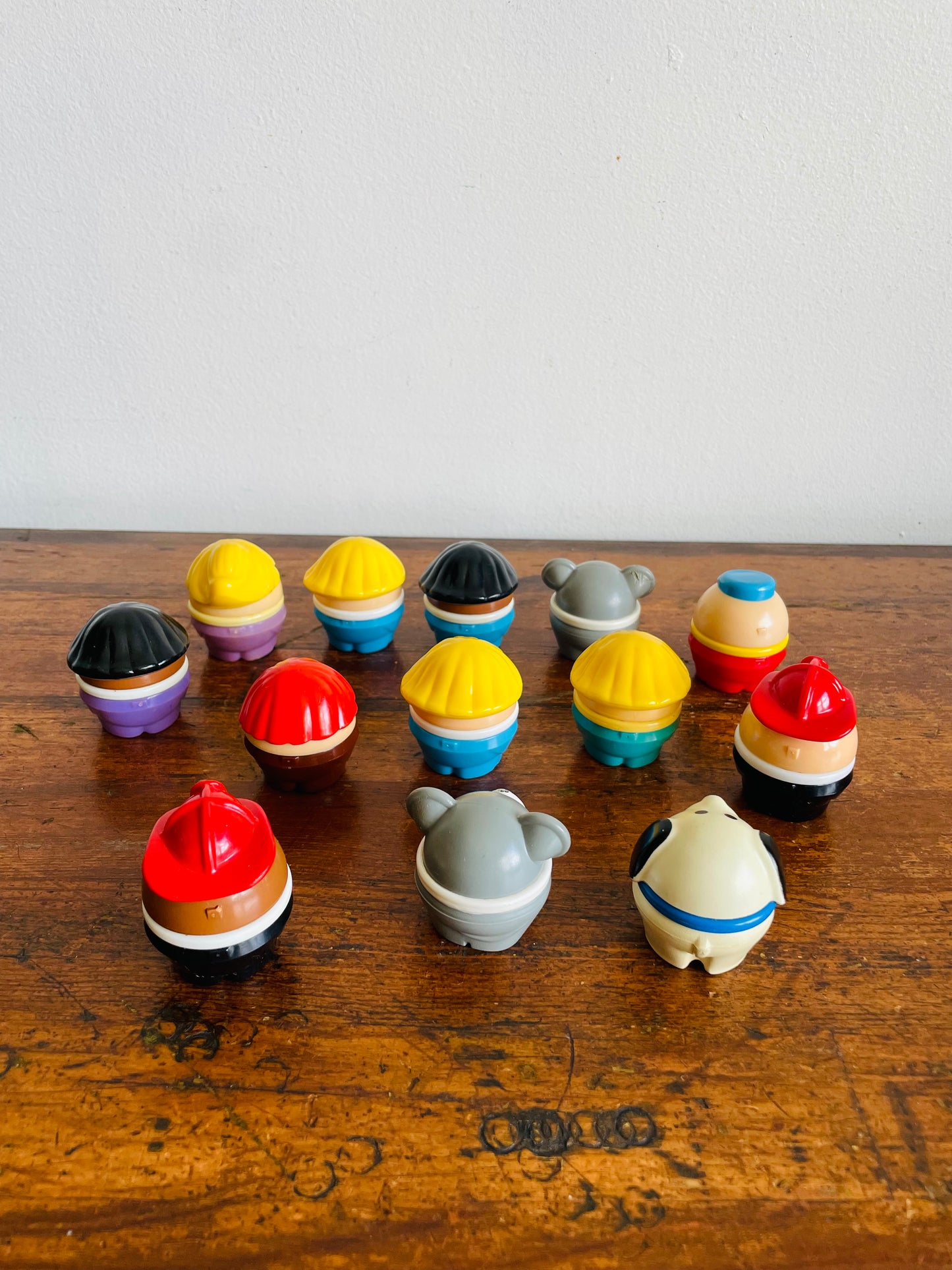 Vintage Little Tikes Toddle Tots Chunky Round People Toy Figurines - Lot of 13 - 10 People / 3 Animals