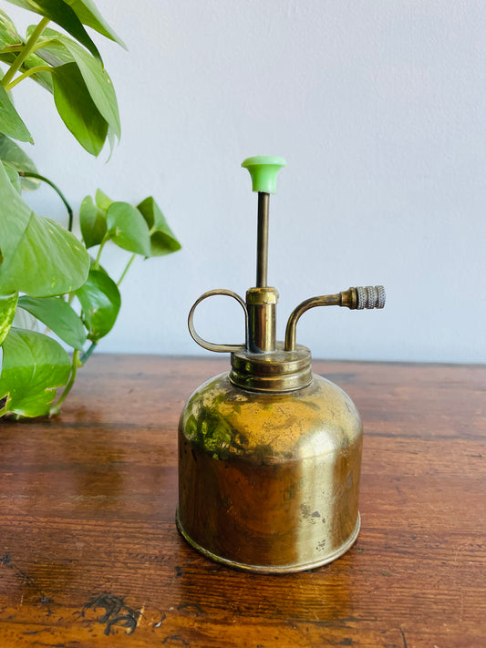 Hoover Metal Ware MFY Brass Oil Can or Plant Mister Spray Bottle - Made in Hong Kong