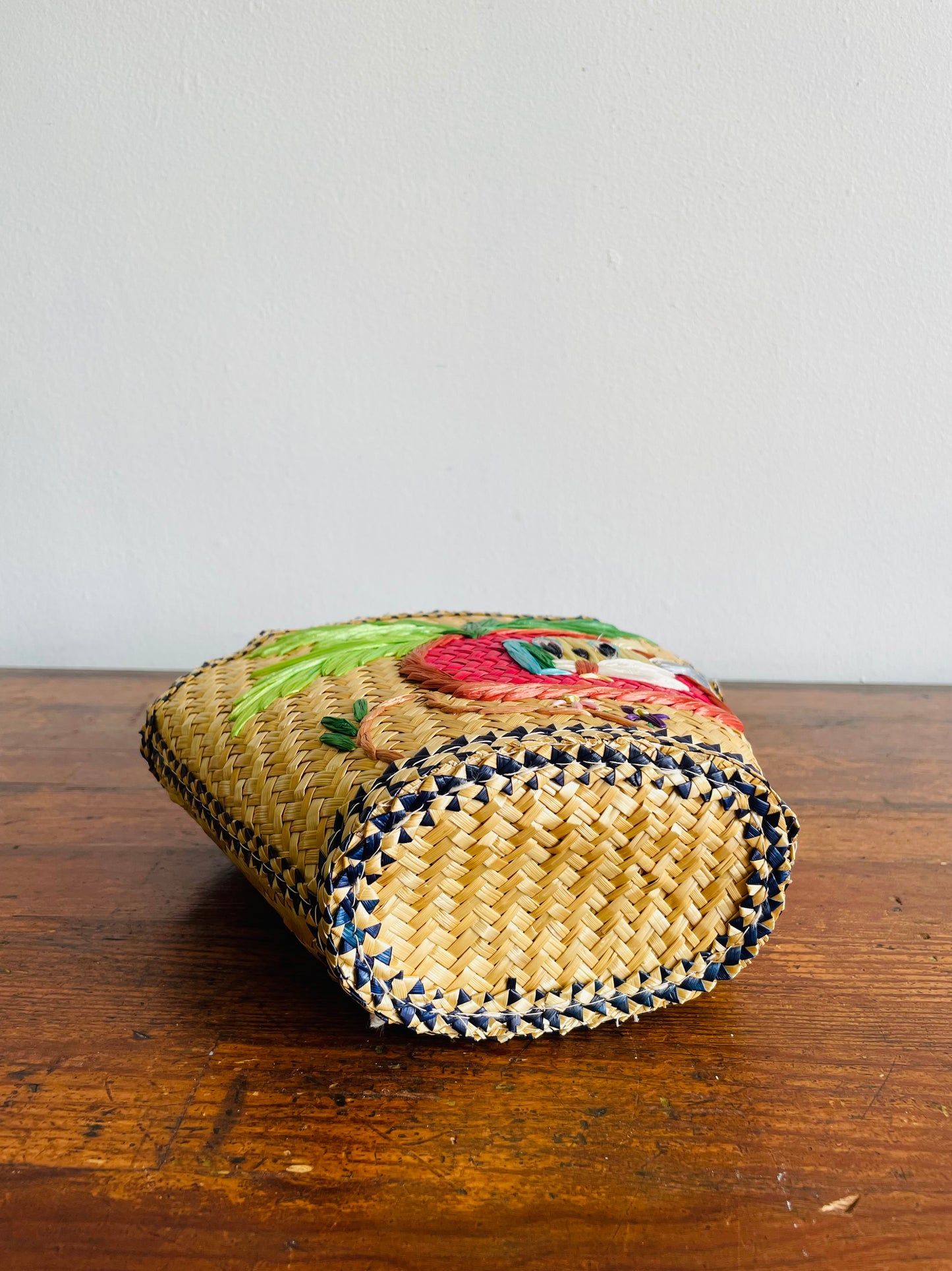 Mini Lined Woven Straw Purse with Cute Raffia Design - Made in the People's Republic of China