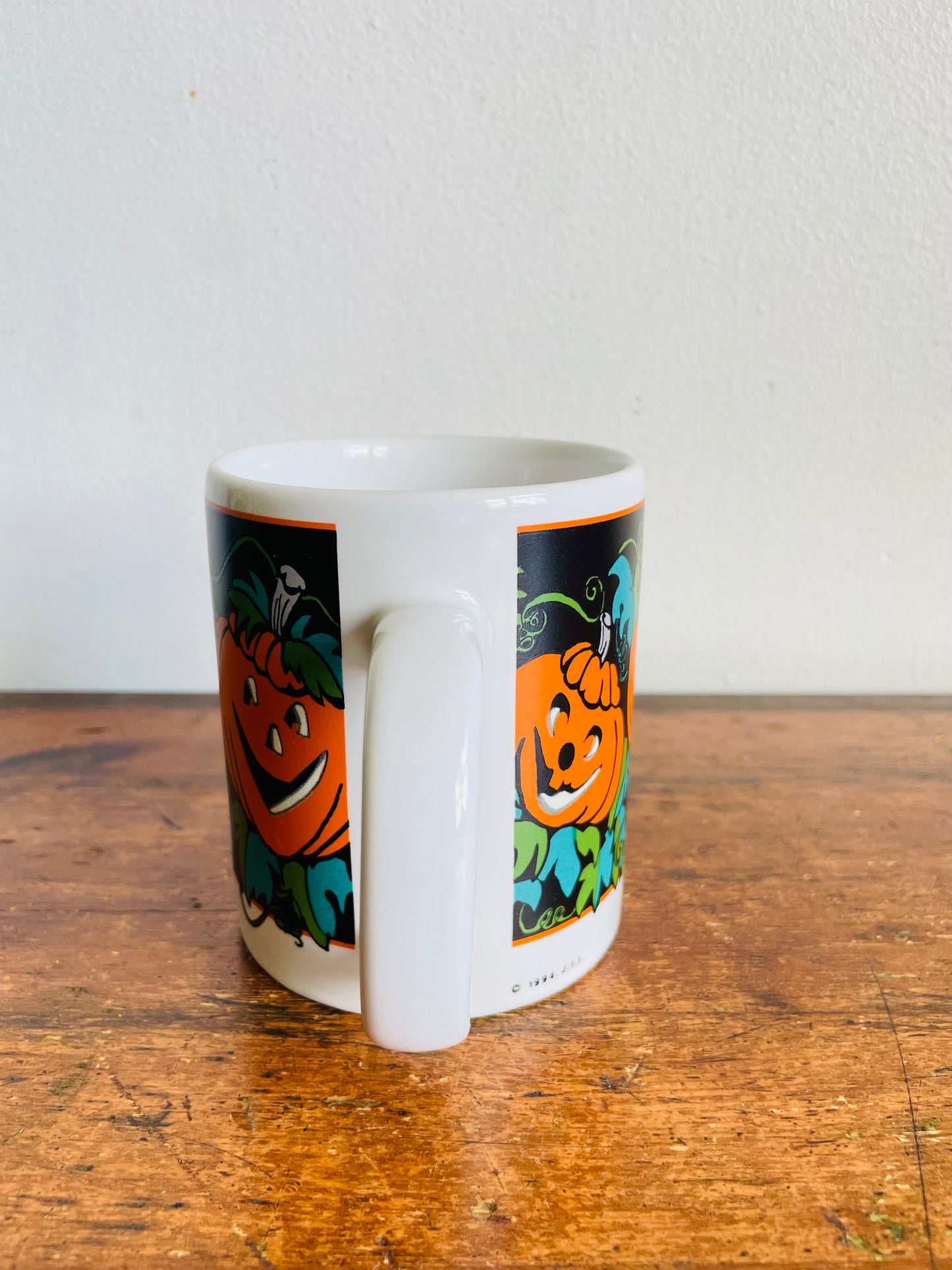 Vintage 1994 J.I.I. Jolly Jack-o-Lantern Pumpkins Halloween Mug
