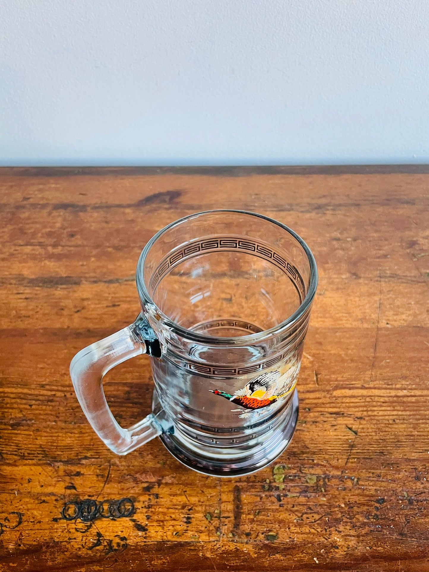 Princess House Beer Mug Tankard with Pheasant Graphic