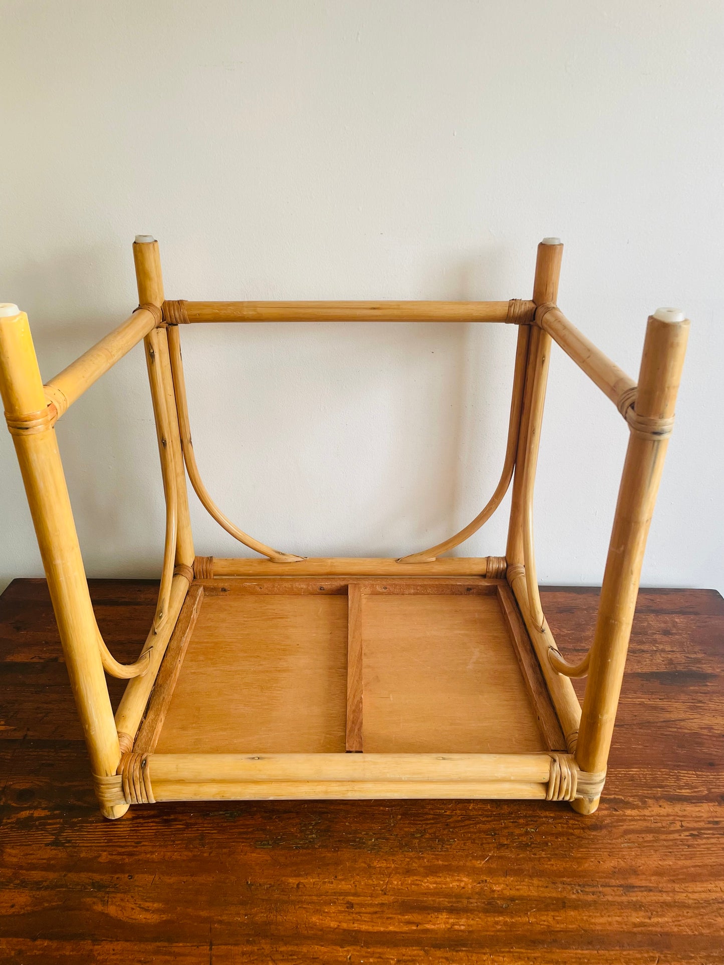 Rattan Wood Side Table