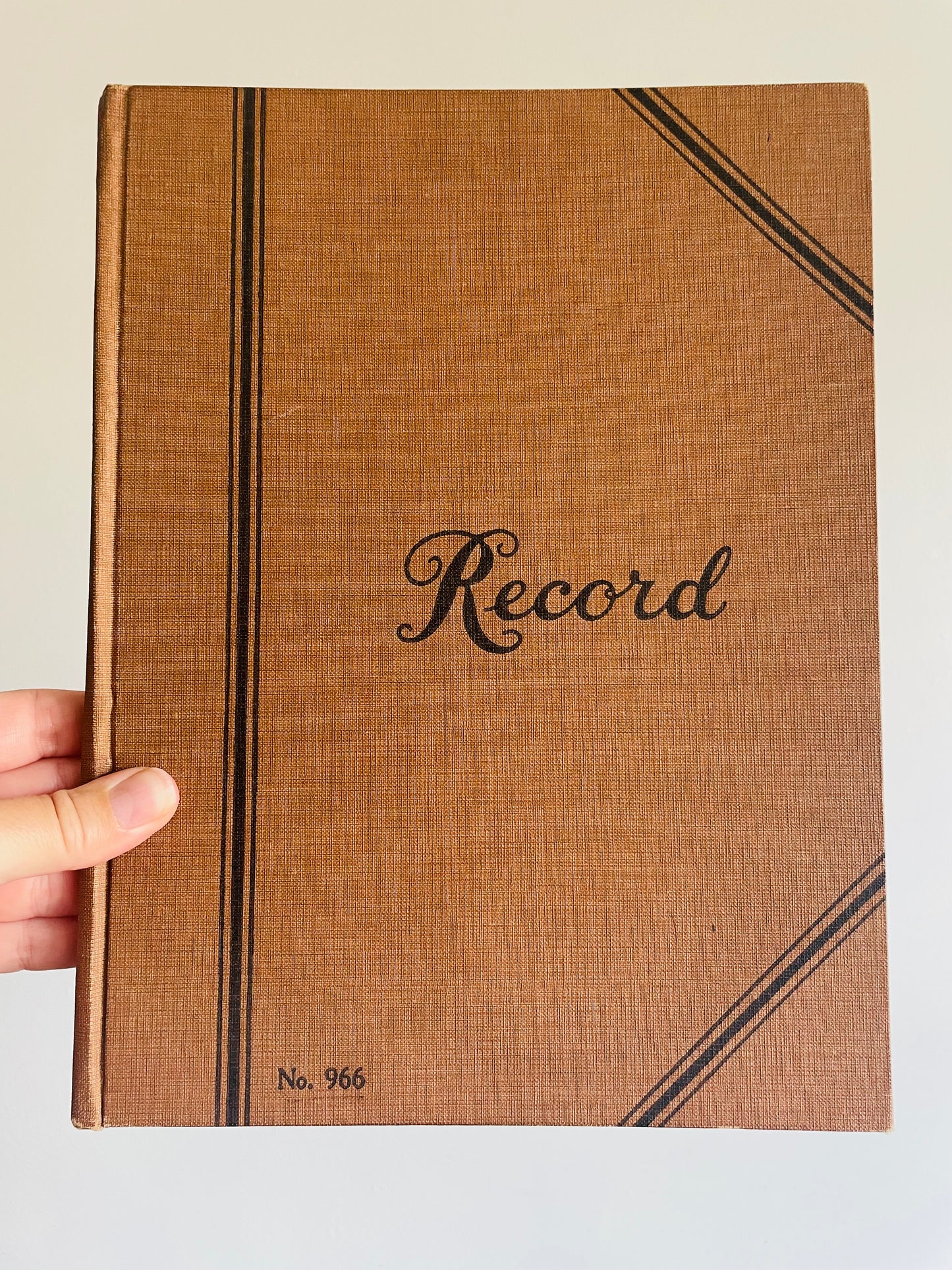 1960s Hardcover Record Notebook - Two Pages Written in by the Timmins Scouting Club - Rest of Lined Paper Blank